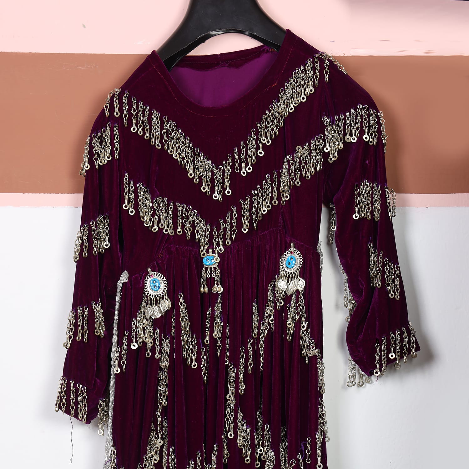 Purple Velvet Kuchi Dress
