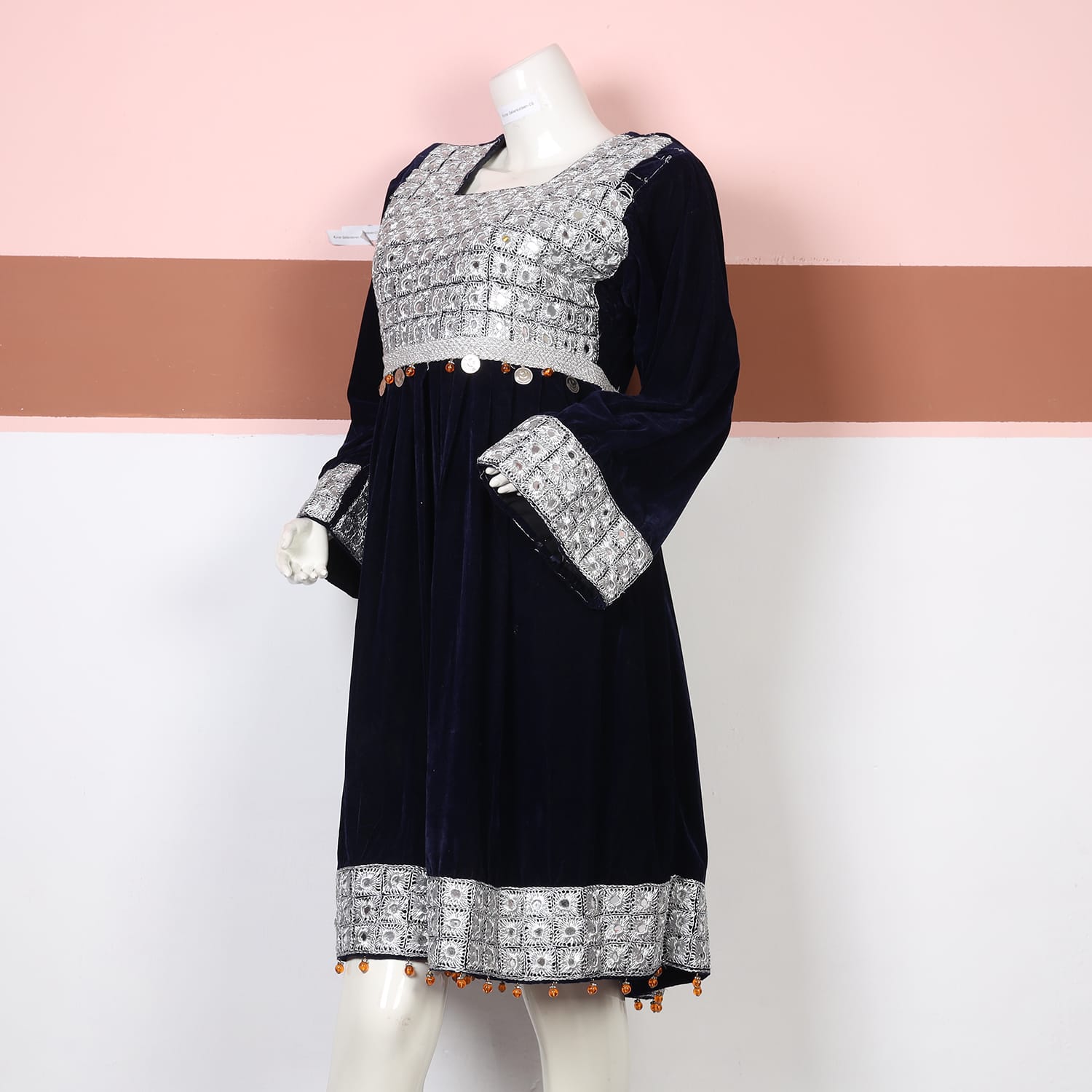 Noor Velvet Black Embroidered Traditional Dress