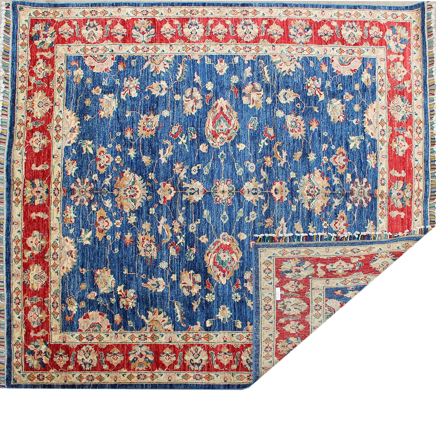 Classic Floral Persian-Inspired Area Rug- ft:8.27 x 6.56 