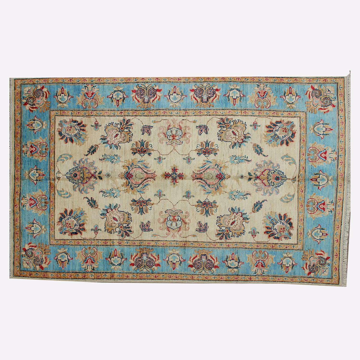 Handwoven Floral Vintage Style Area Rug-ft:6.07 x 4.04