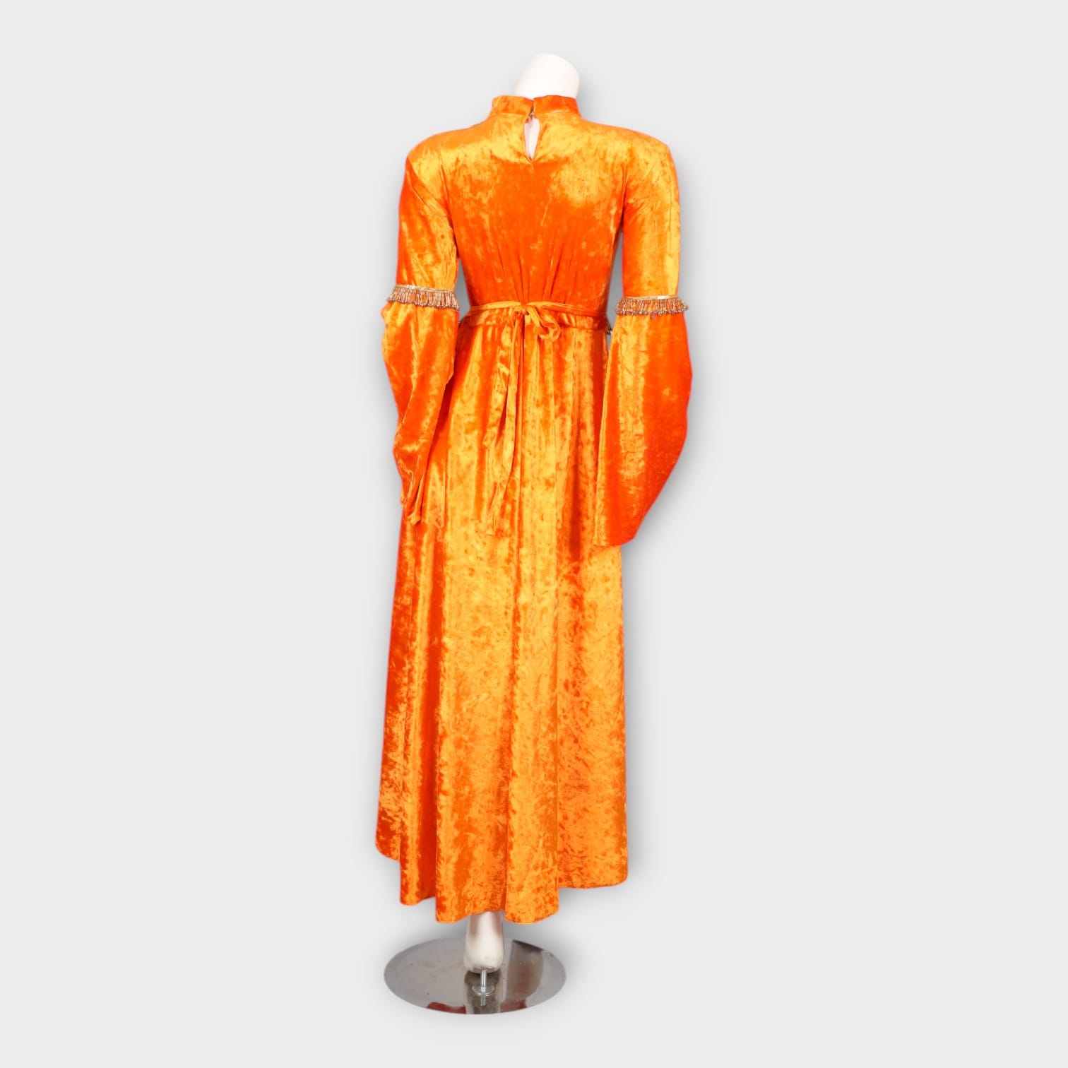 Elegant Orange Afghan Dress