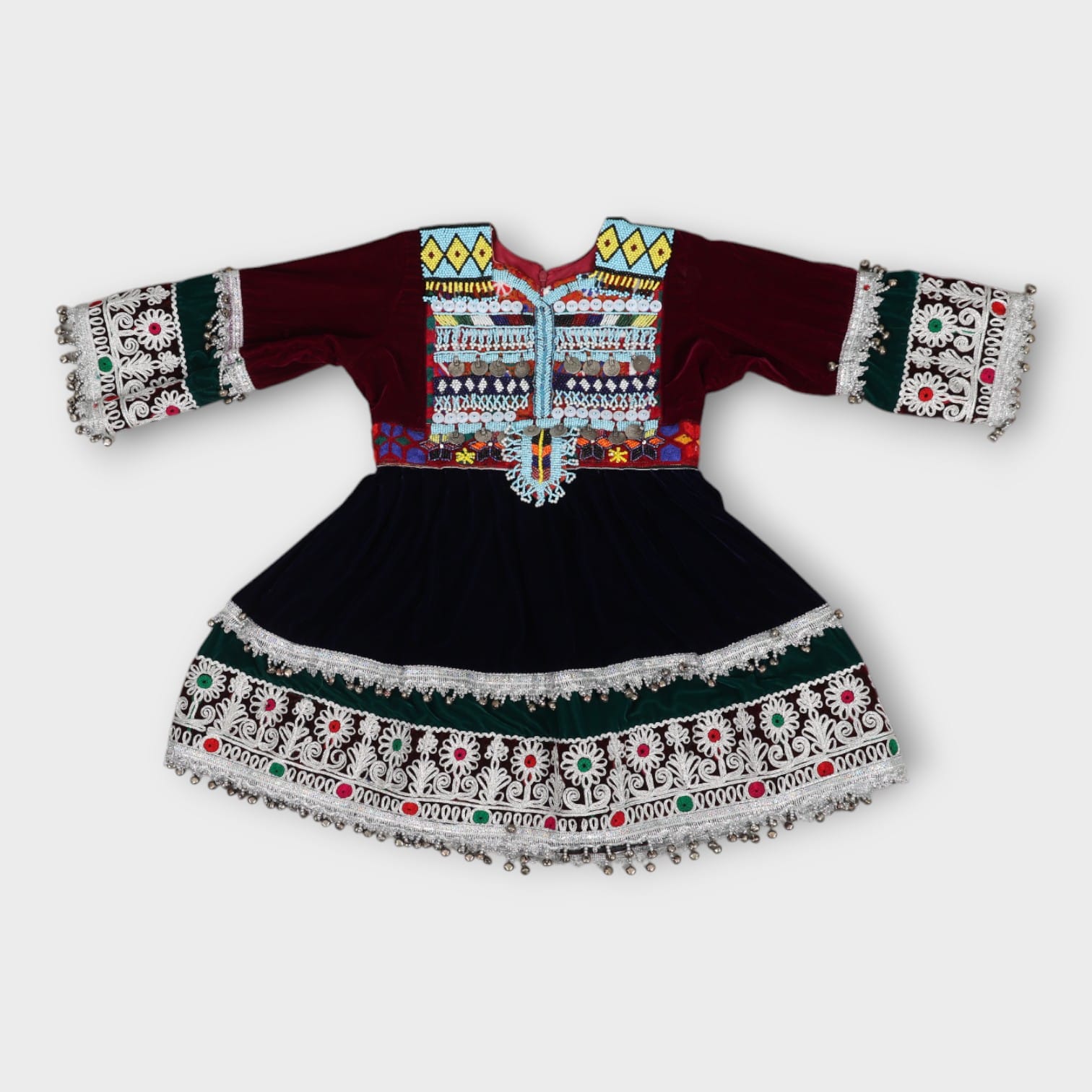 Traditional Velvet Kuchi Baby Dress
