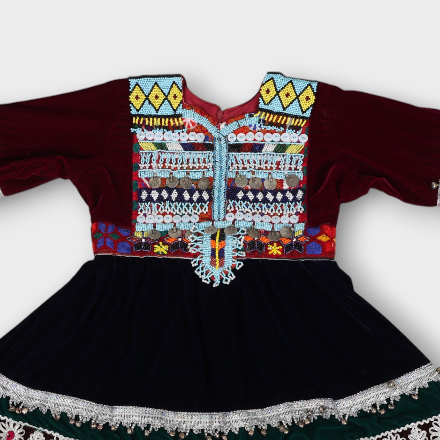 Traditional Velvet Kuchi Baby Dress