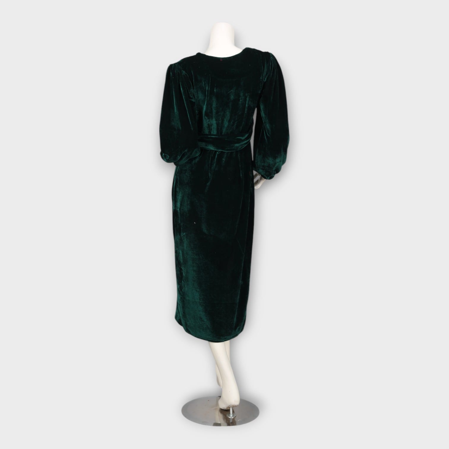 Emerald Green Velvet Evening Dress 