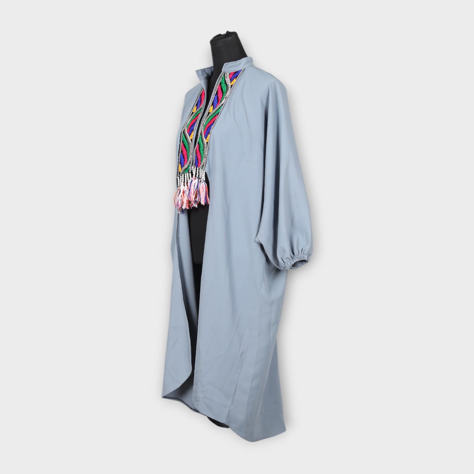 Sky Blue Open-Front Dress