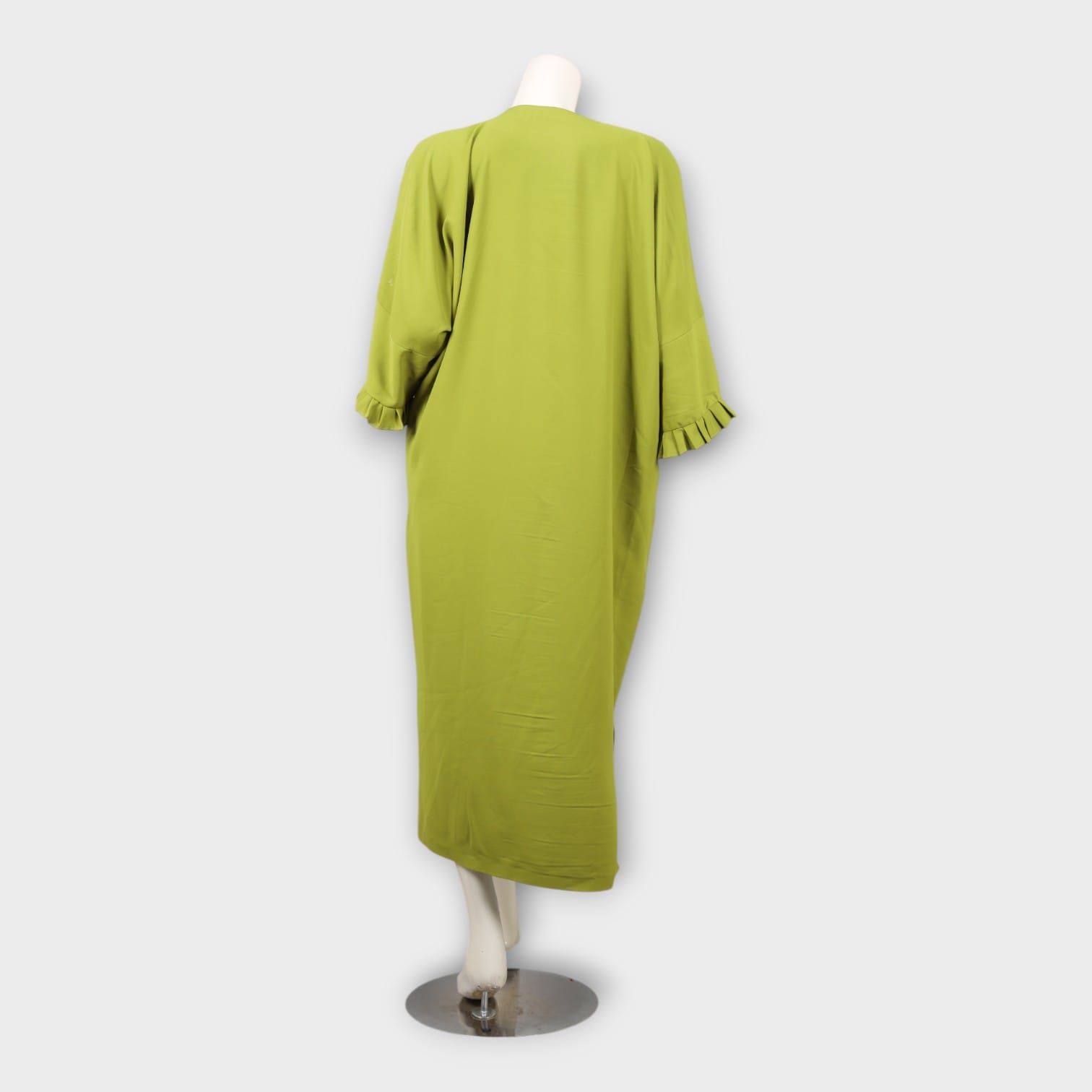 Light Green Afghani Embroidered Long Dress