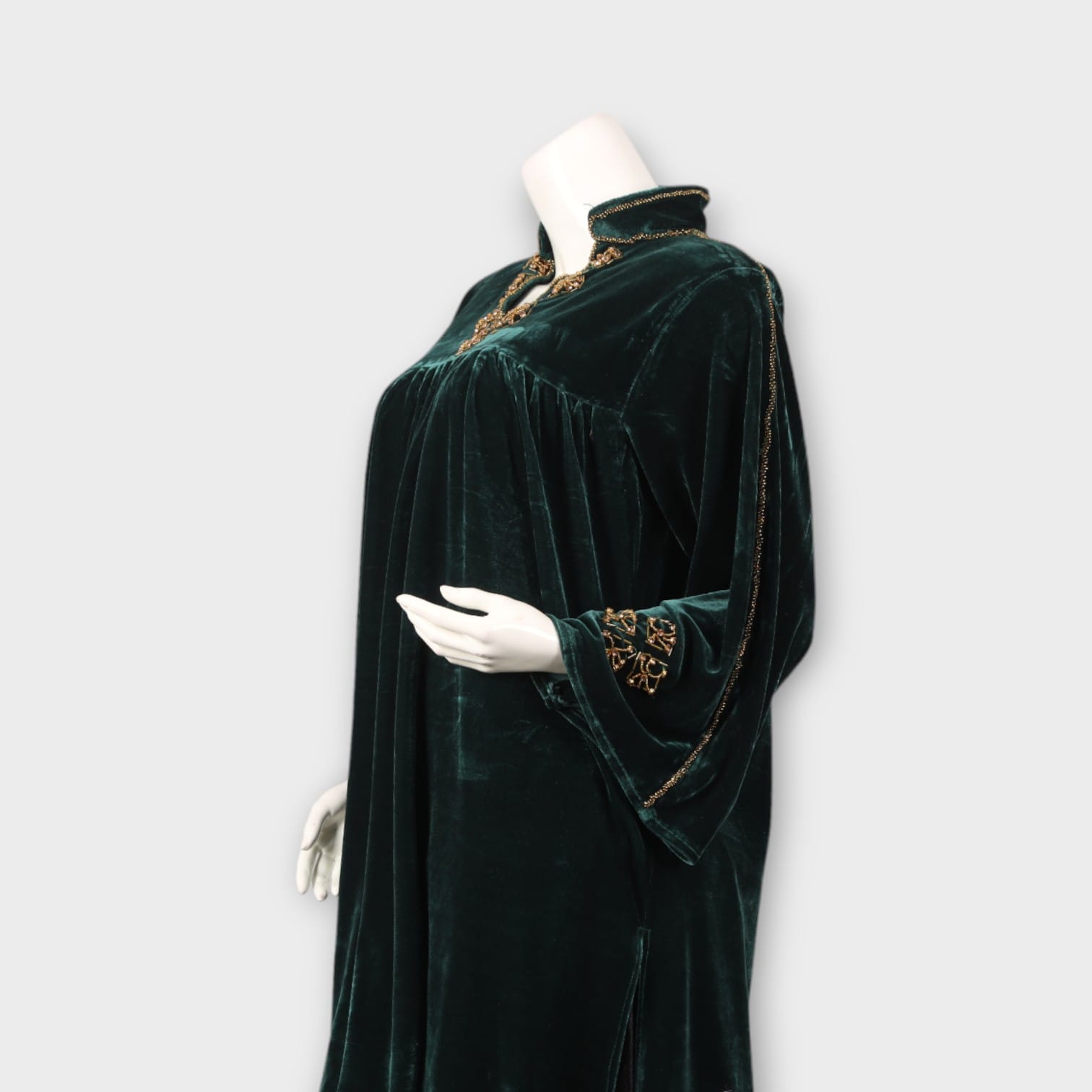 Emerald Velvet Afghani Embroidered Two-Piece Set