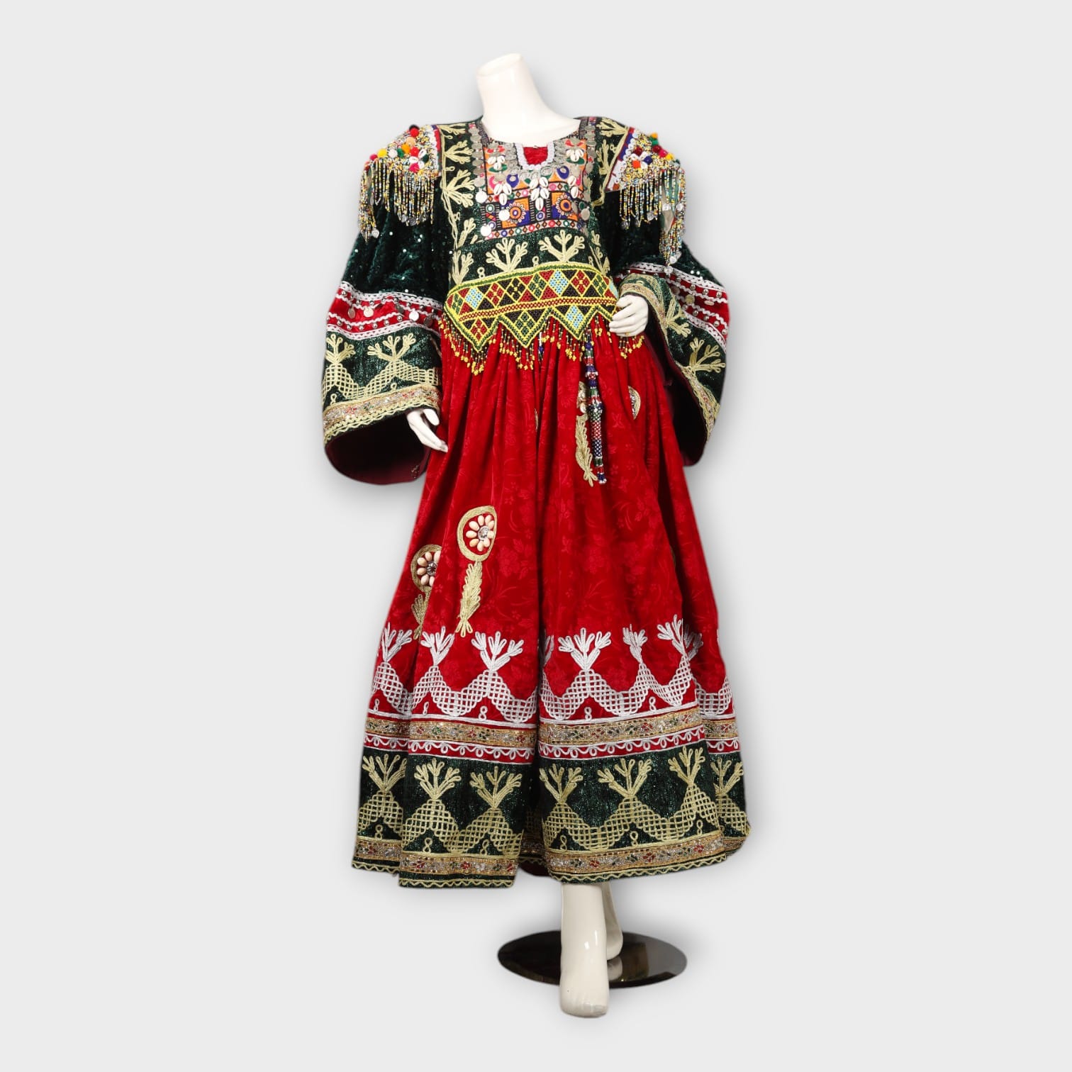 Heritage Gandi Afghani Outfit with Embroidered Waiscoat