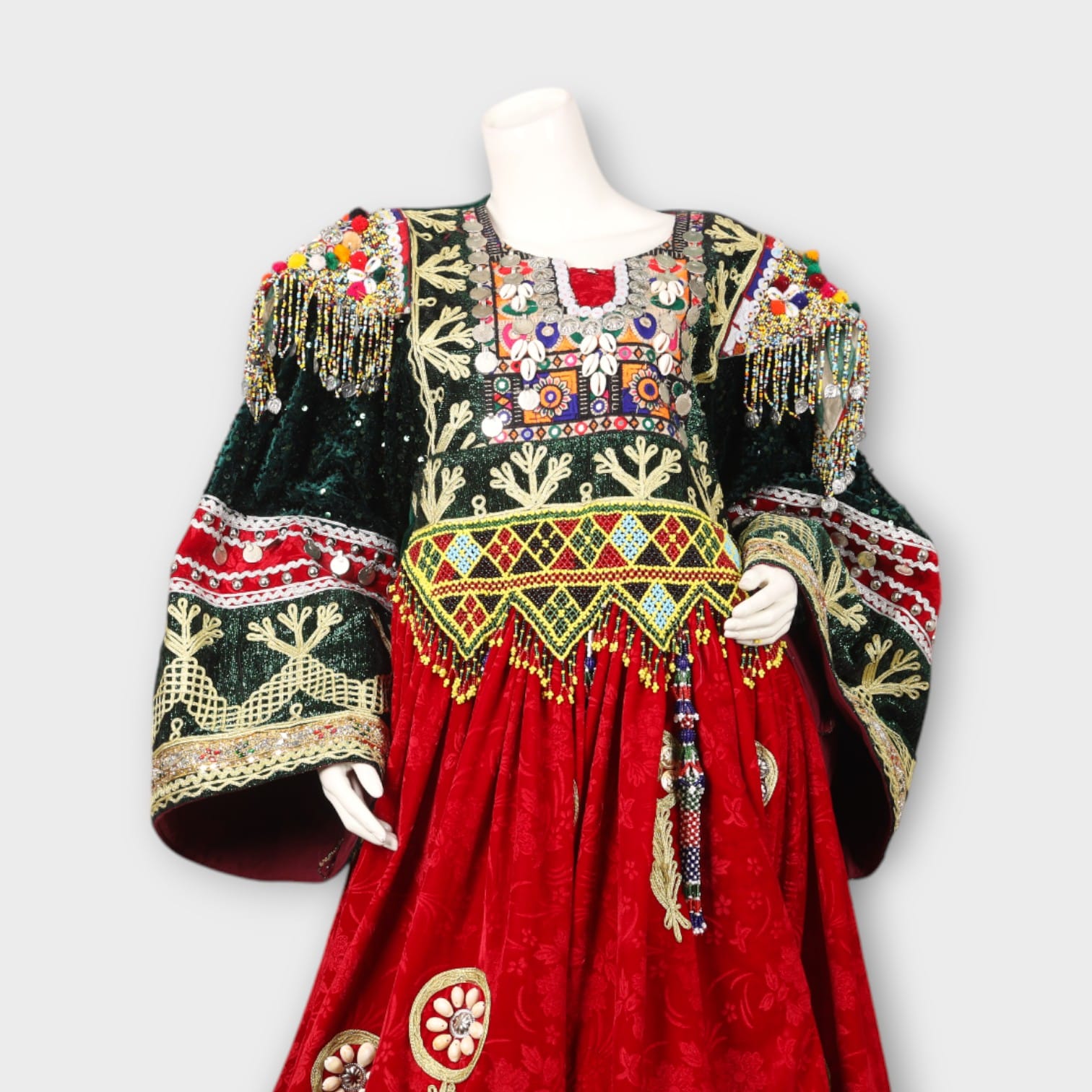 Heritage Gandi Afghani Outfit with Embroidered Waiscoat