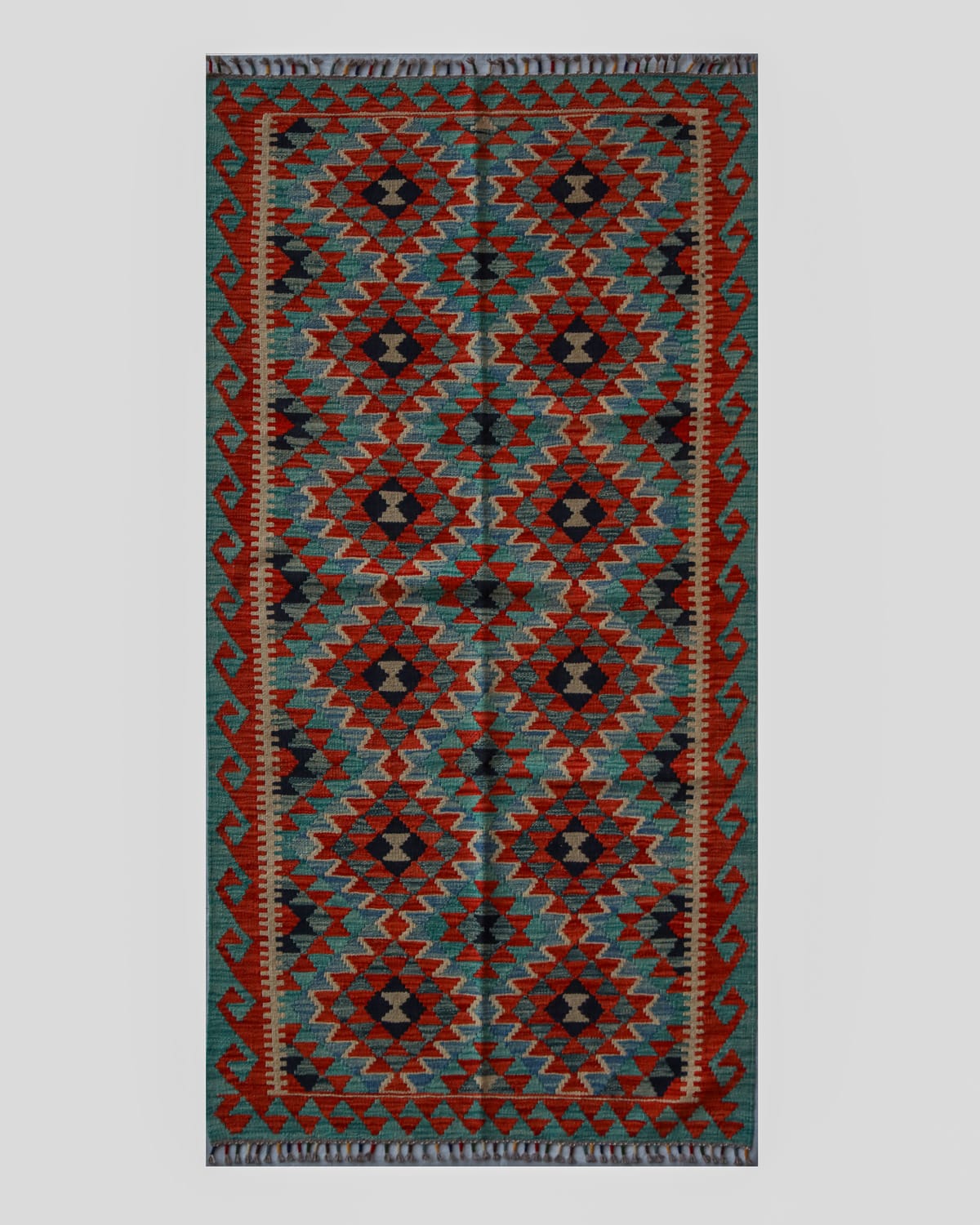 Runner Kapisa, Afghan Traditional Kilim Wool Rug