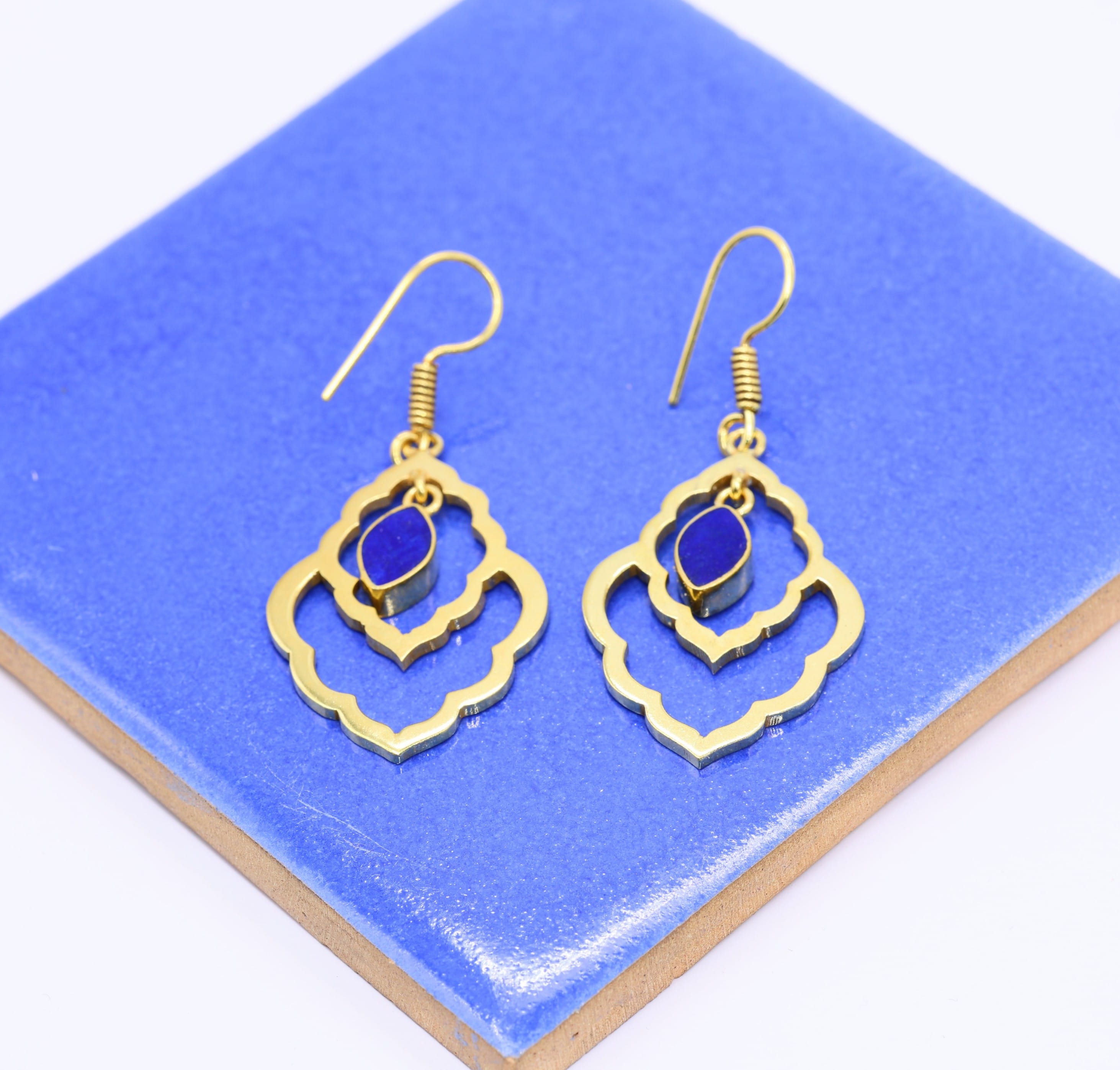 Safawi Earings Handmade Lapis Lazuli