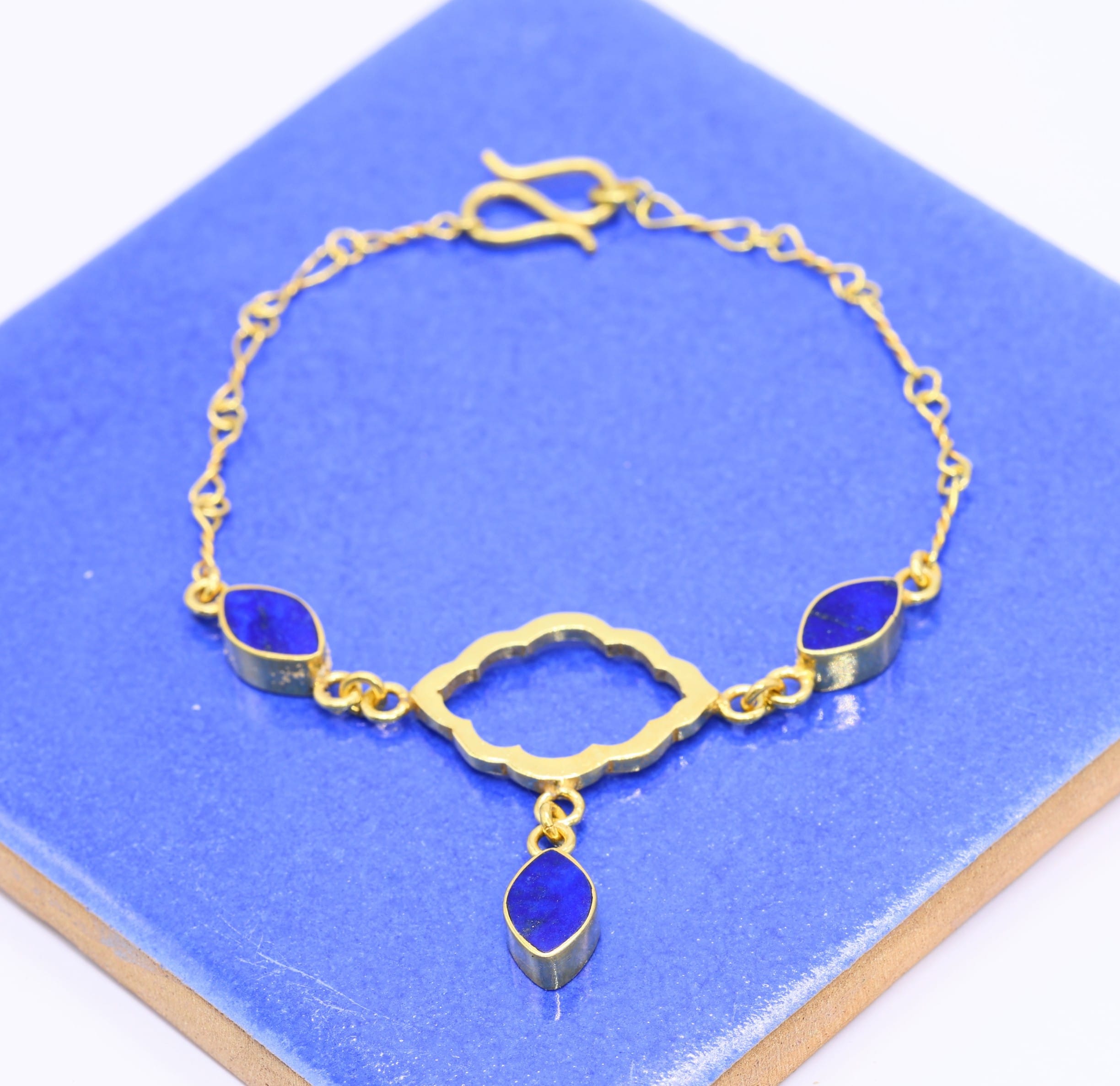 Women Bracelet Lapis Lazuli Stone