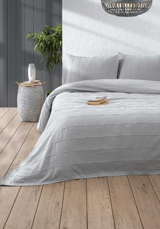 Bedding Set Pearl Double – Luxury 100% Cotton Lightweight Pique Set for Double Beds