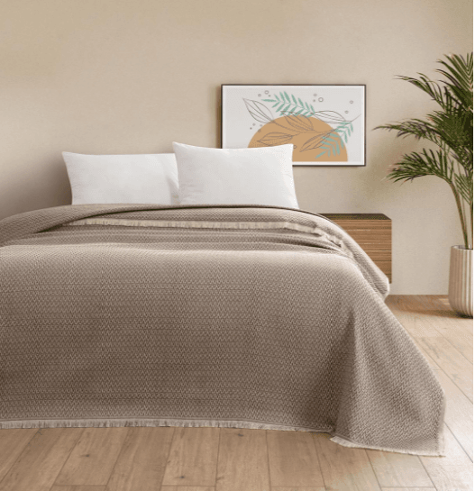 Bedding Set Pearl Double – Luxury 100% Cotton Lightweight Pique Set for Double Beds