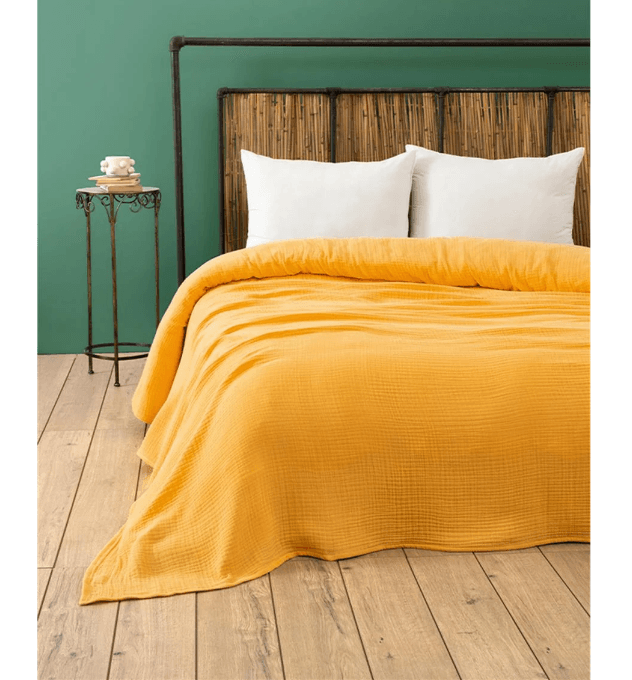 Bedspread yellow color King size
