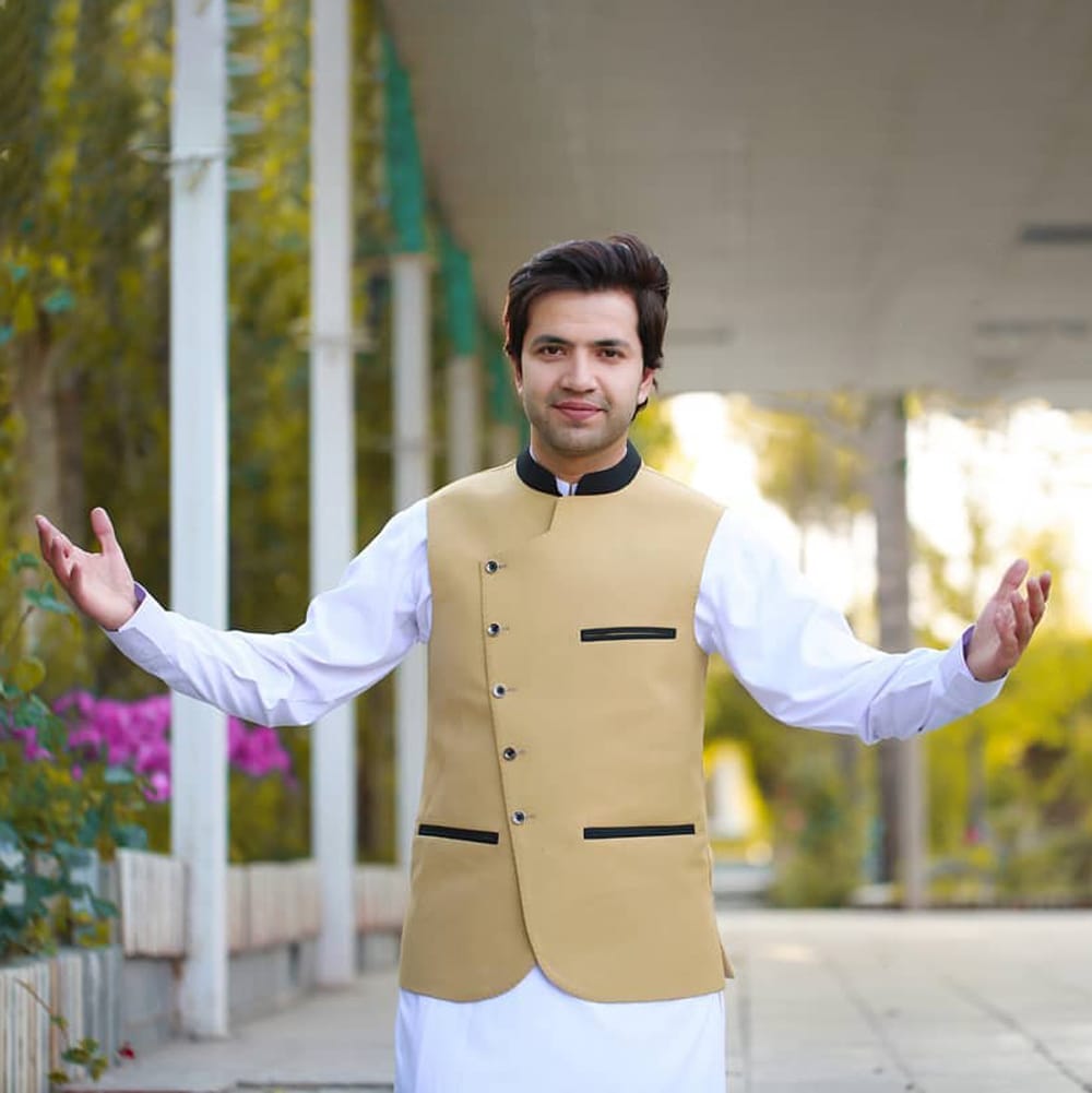 Simple Afghan clothes for men with Waistcoat , Salwar Kameez men