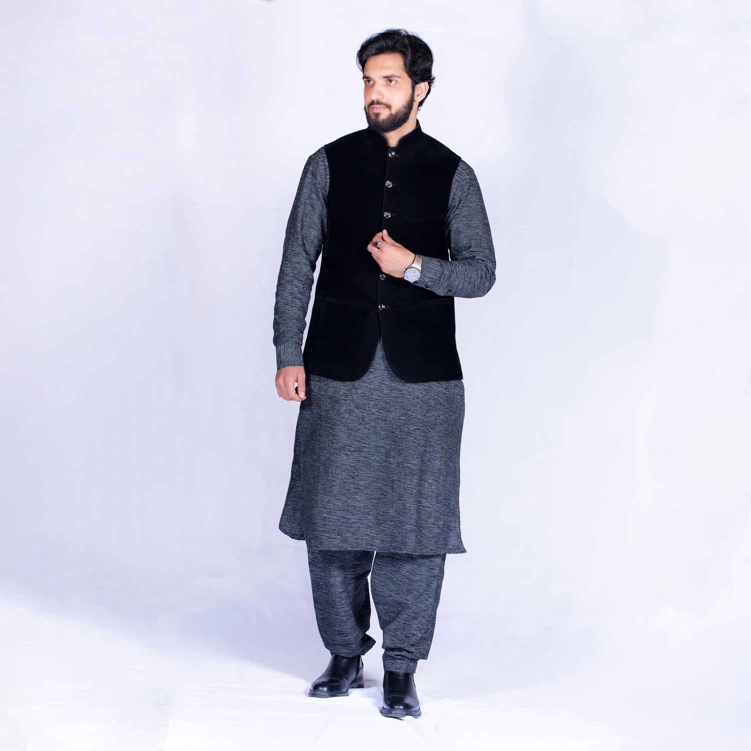 Afghan clothes men with Waistcoat, Salwar Kameez men