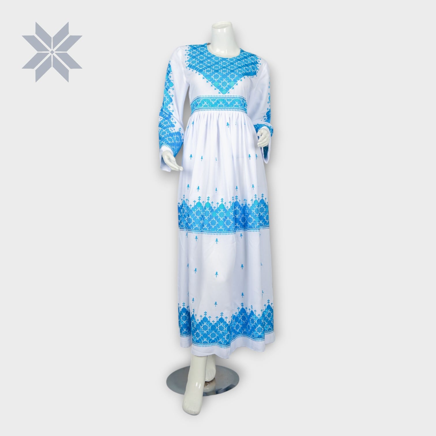 Hazargi Design Party Dress | Hand-embroidered Women white Dress
