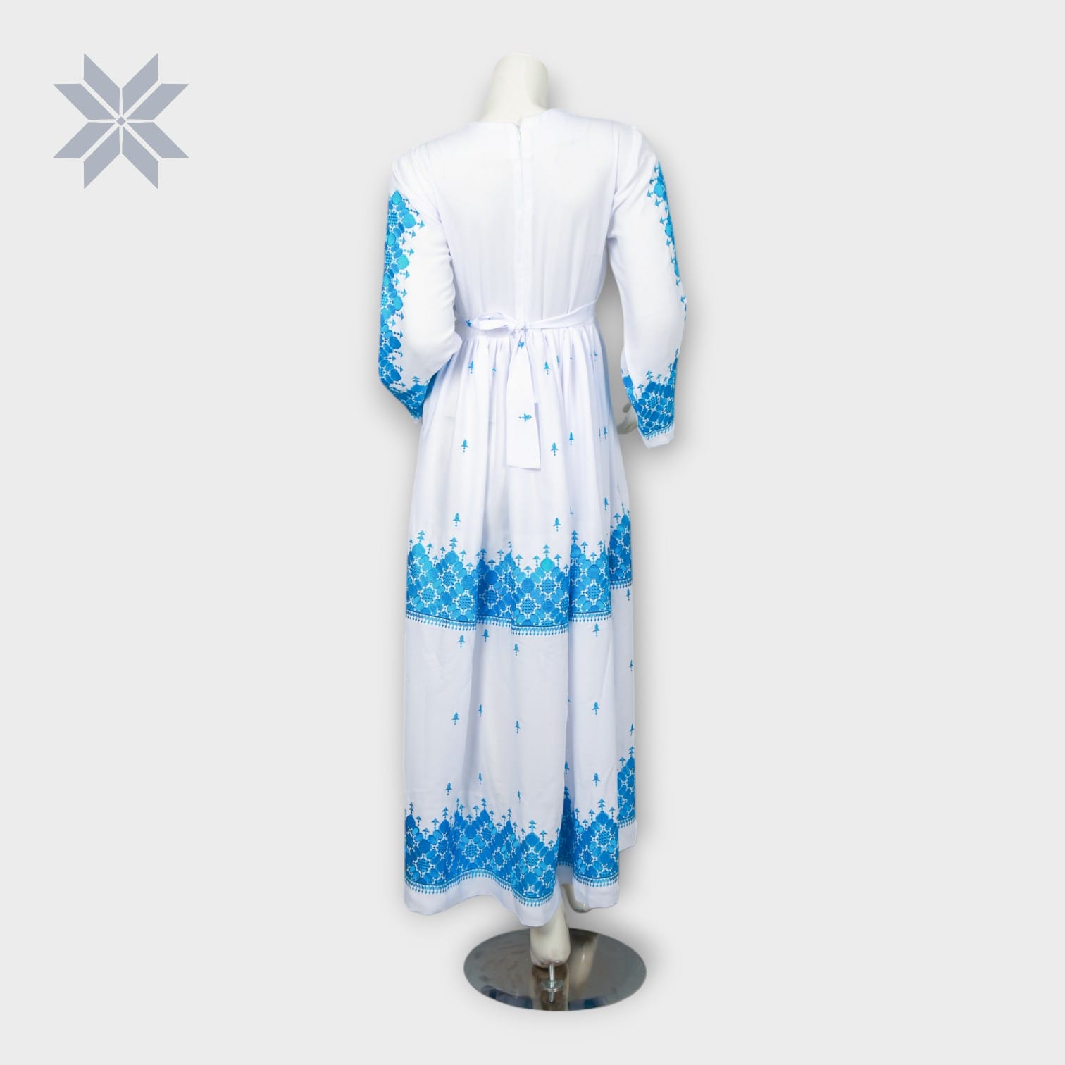 Hazargi Design Party Dress | Hand-embroidered Women white Dress