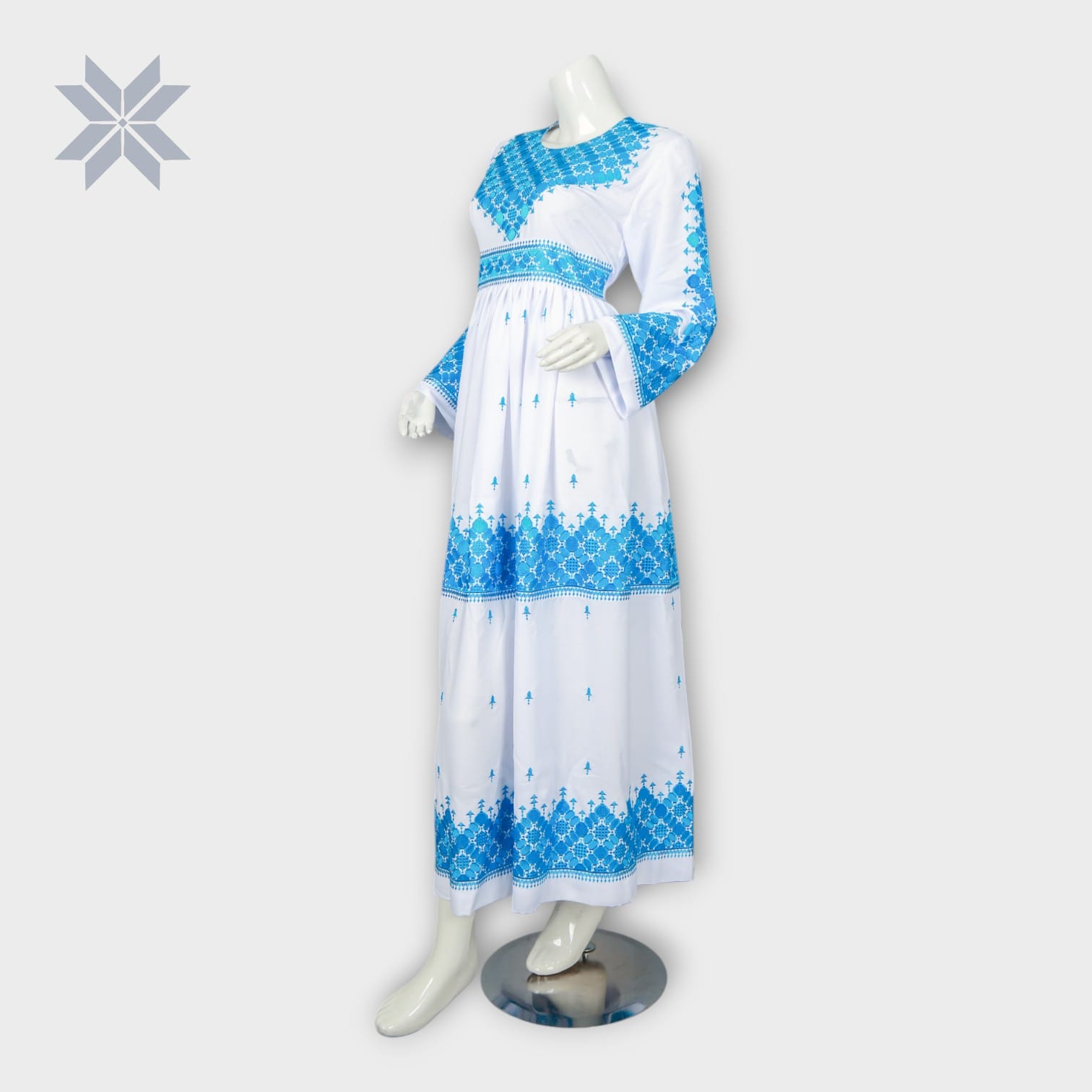 Hazargi Design Party Dress | Hand-embroidered Women white Dress