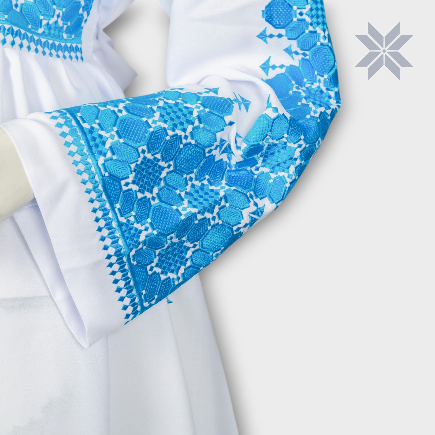 Hazargi Design Party Dress | Hand-embroidered Women white Dress