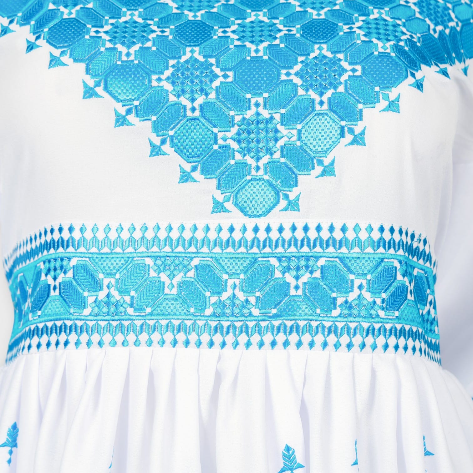 Hazargi Design Party Dress | Hand-embroidered Women white Dress