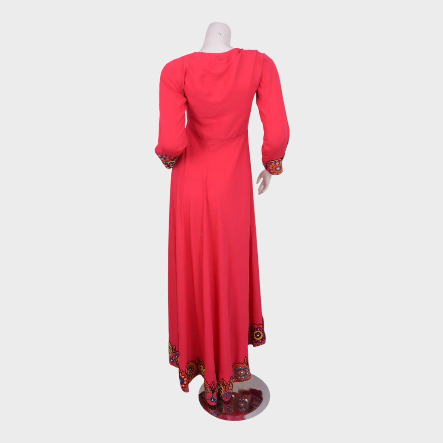 Afghani Pink Dress with Colorful Embroidery
