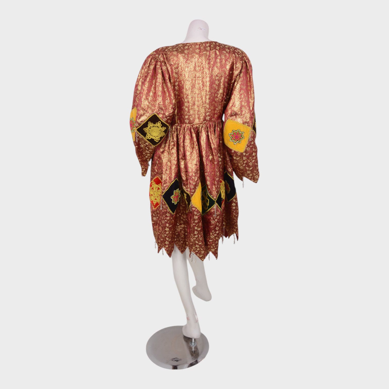 Afghani Embroidered Dress with Colorful Patterns