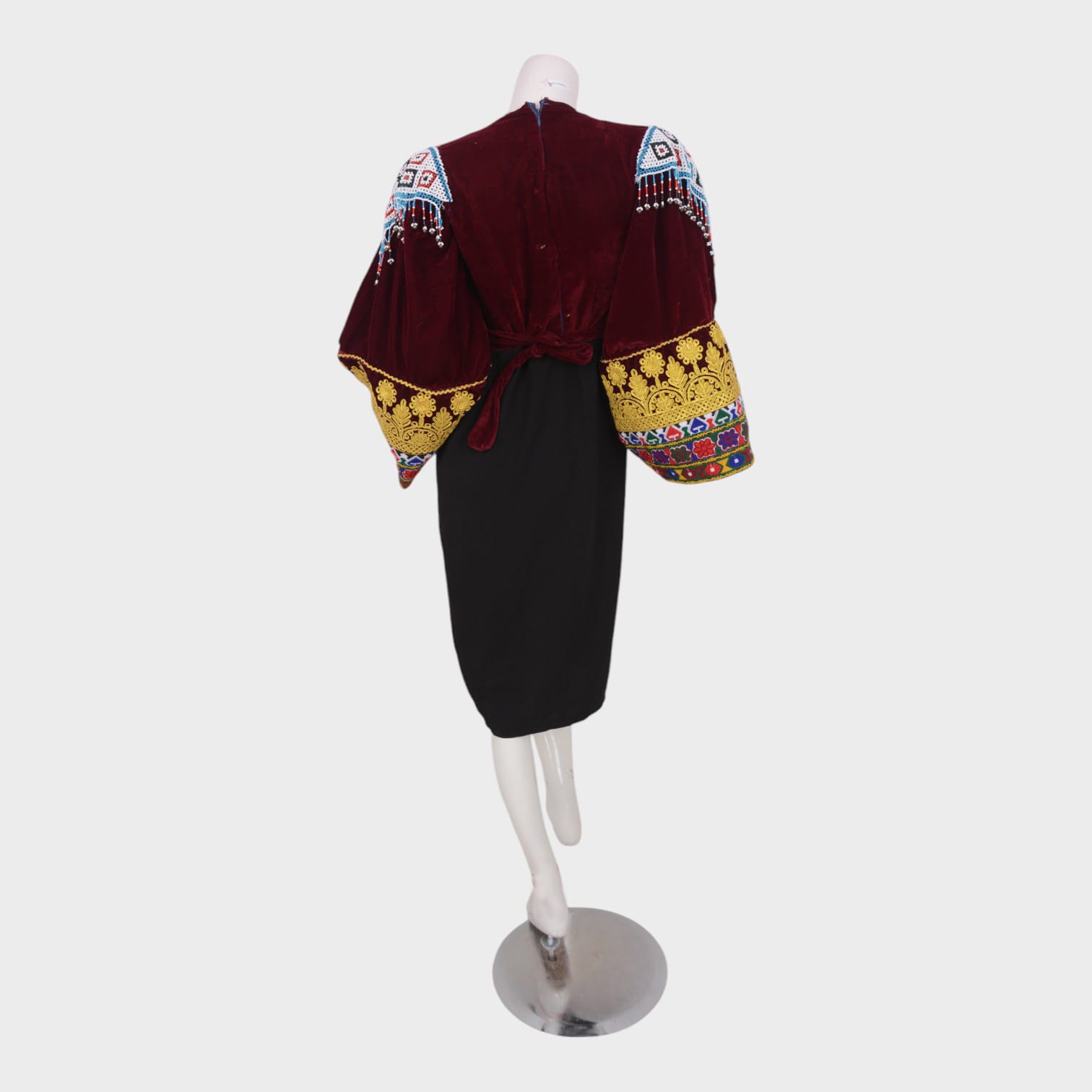 Zarina - Embroidered Velvet Fusion Dress