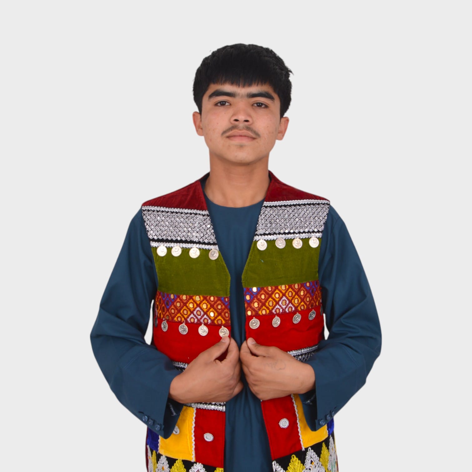 Waistcoat Traditional Patchwork Embroidered Afghan Vest Waistcoat