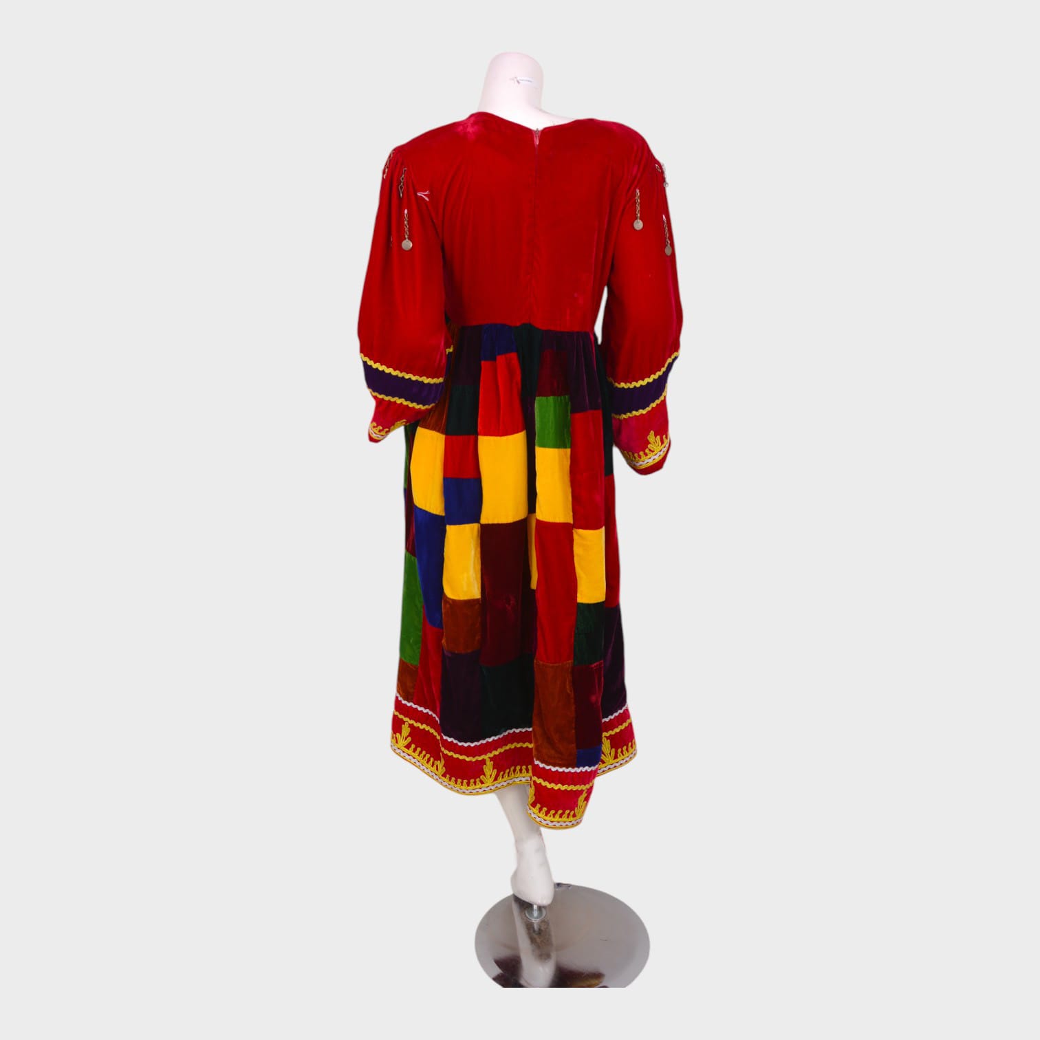 Kaleido Nomad – Multicolor Patchwork Afghani Dress