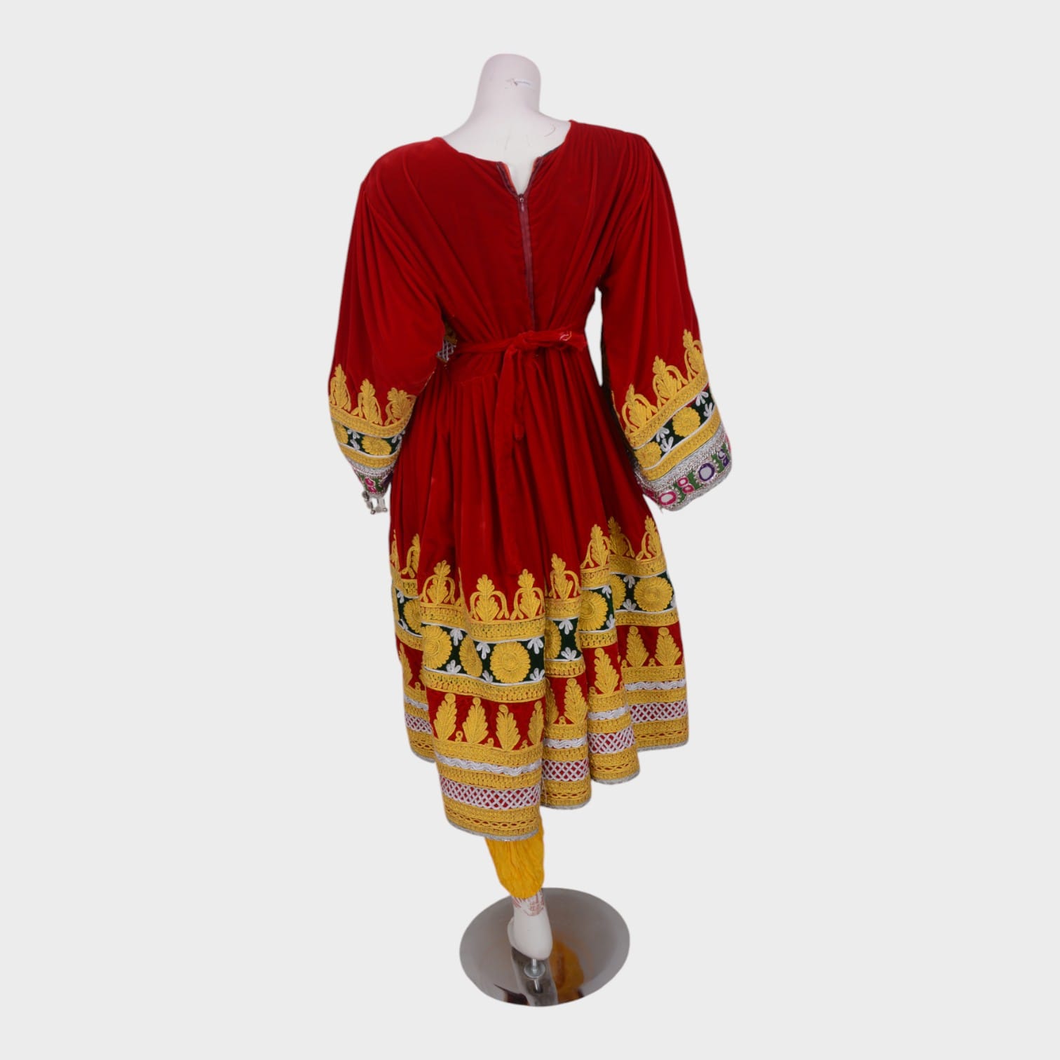 Saffron Majesty – Red & Yellow Afghani Dress Set