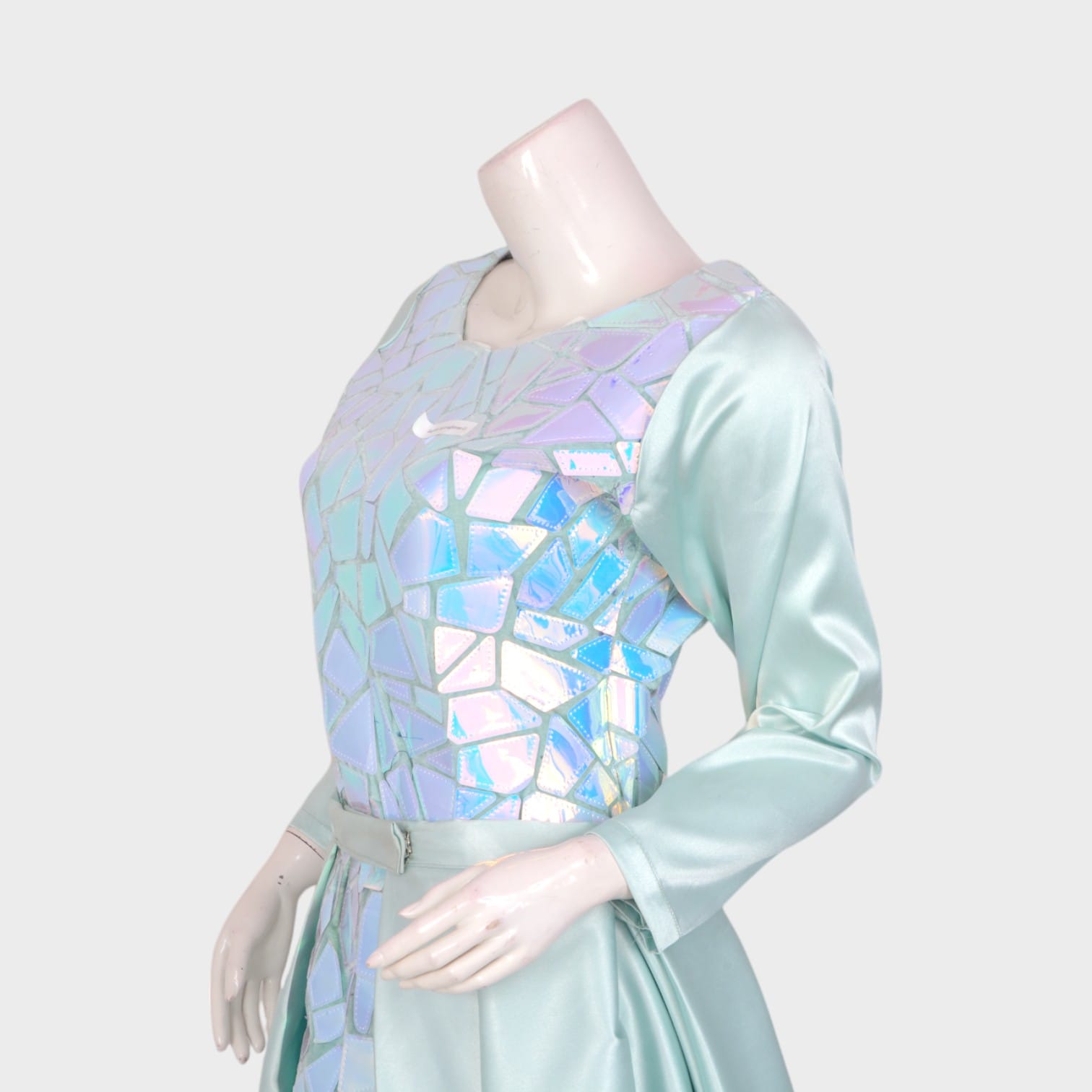 Crystal Mirage – Holographic Ice Blue Gown