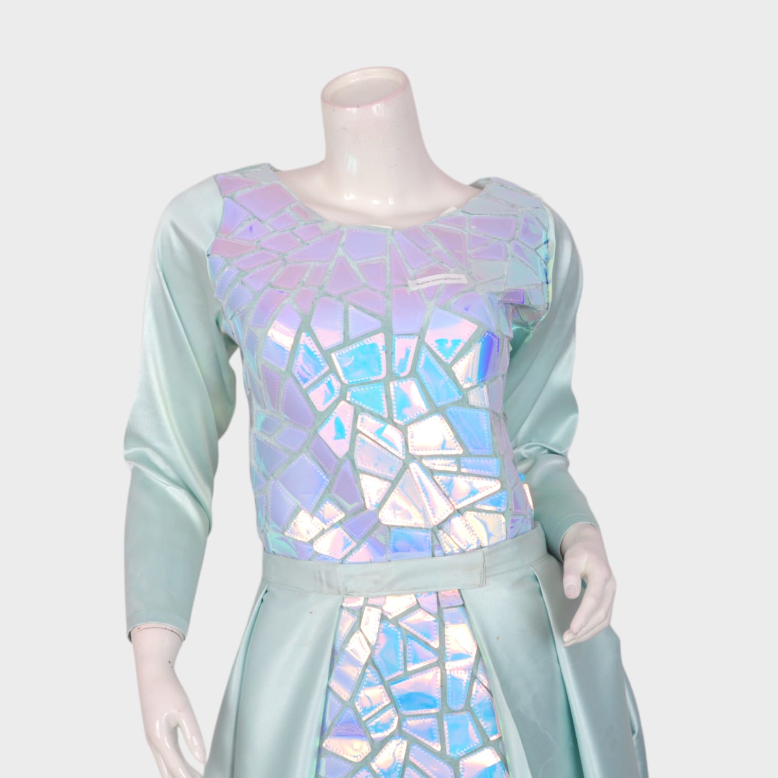 Crystal Mirage – Holographic Ice Blue Gown