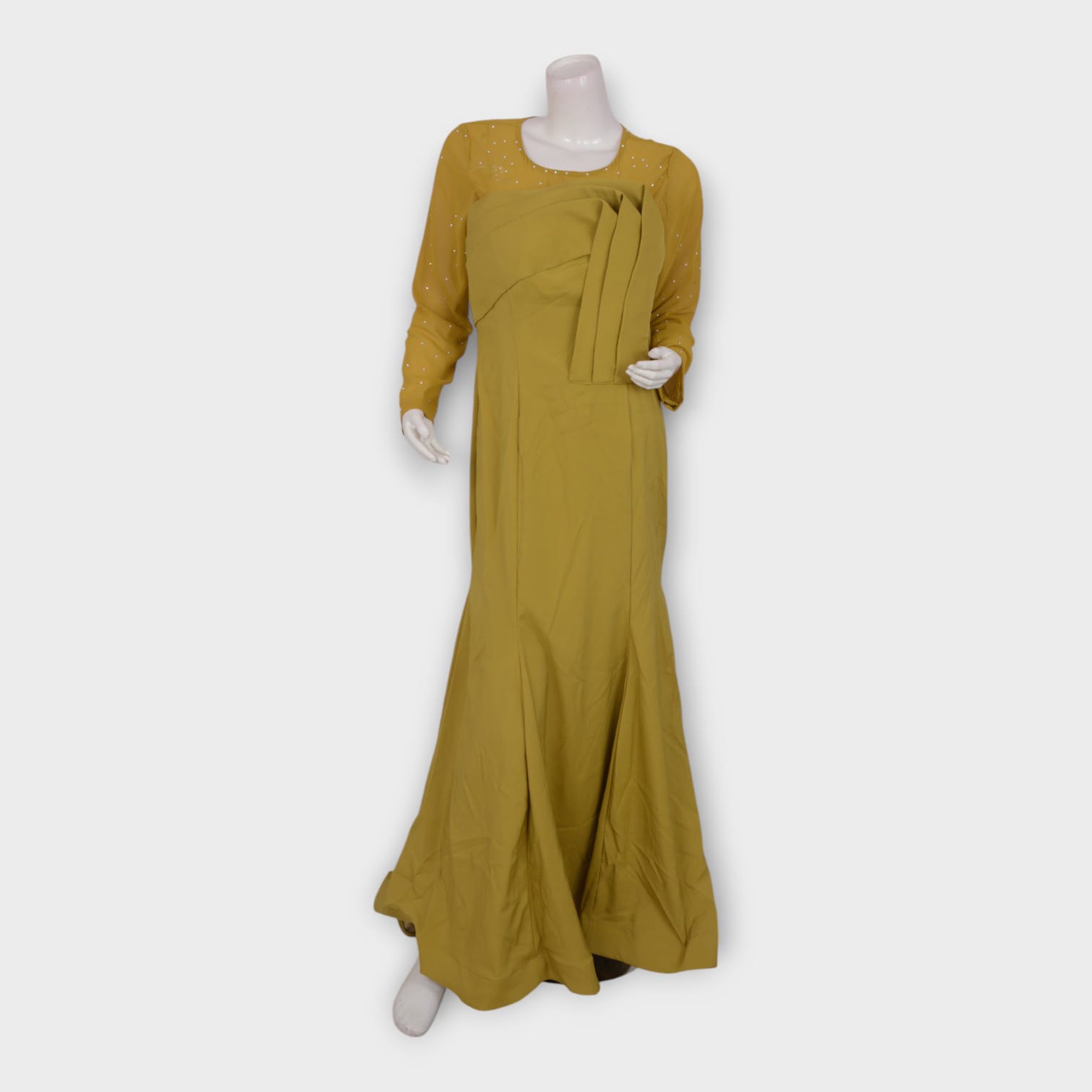 Golden Muse – Mustard Evening Gown