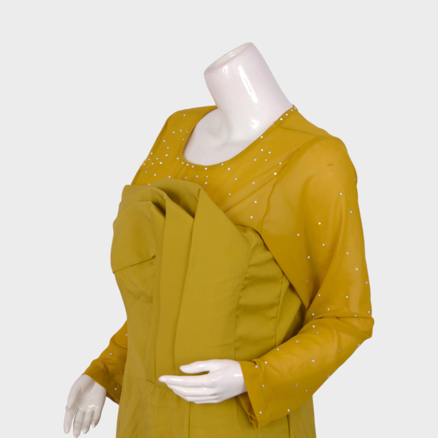 Golden Muse – Mustard Evening Gown