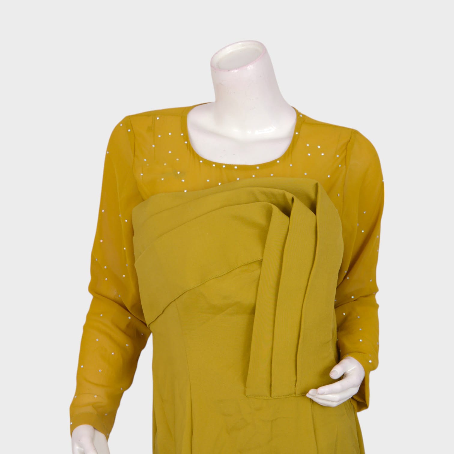 Golden Muse – Mustard Evening Gown