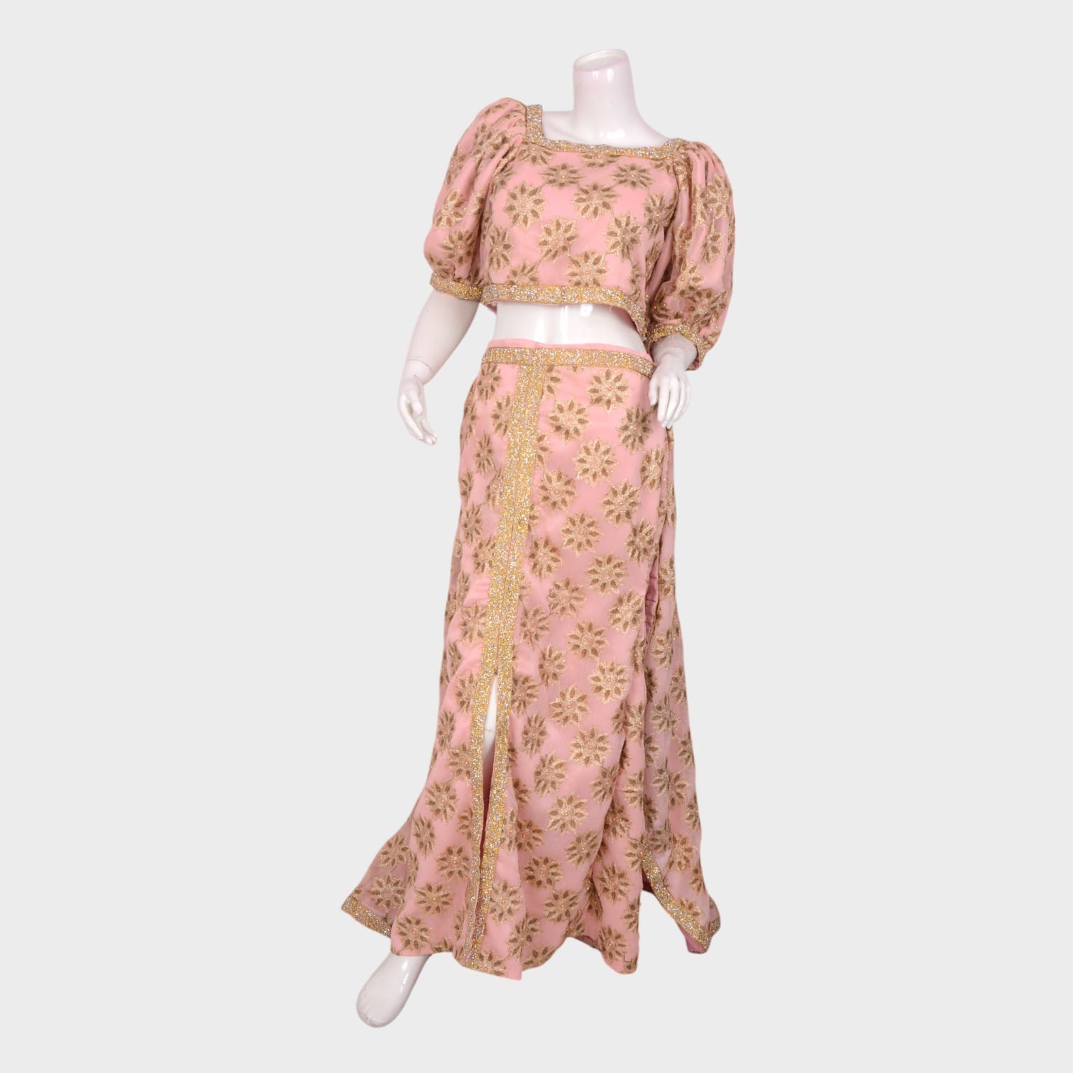 Blush Royale – Embroidered Two-Piece Lehenga Set Indian Dress