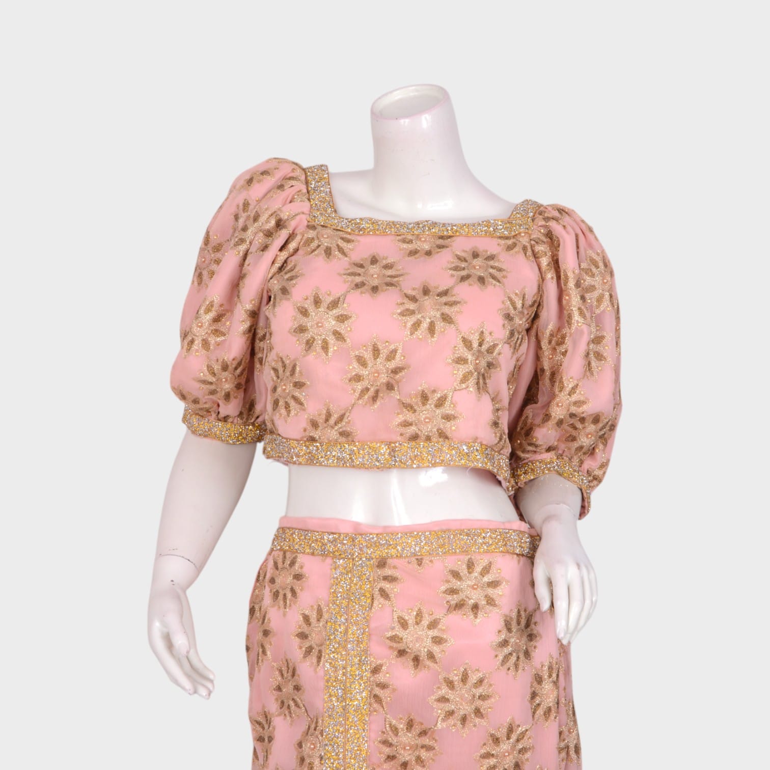 Blush Royale – Embroidered Two-Piece Lehenga Set Indian Dress