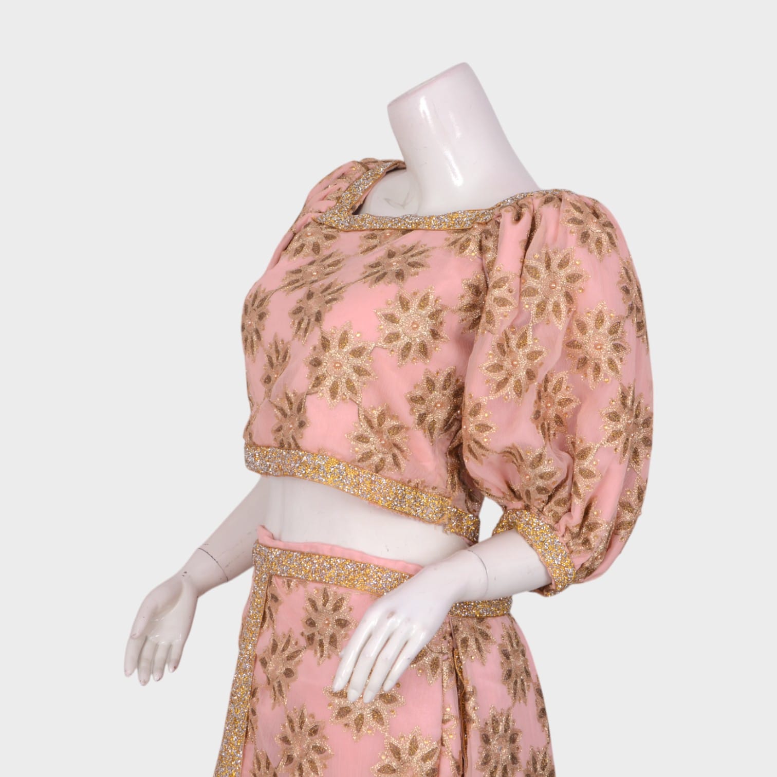 Blush Royale – Embroidered Two-Piece Lehenga Set Indian Dress