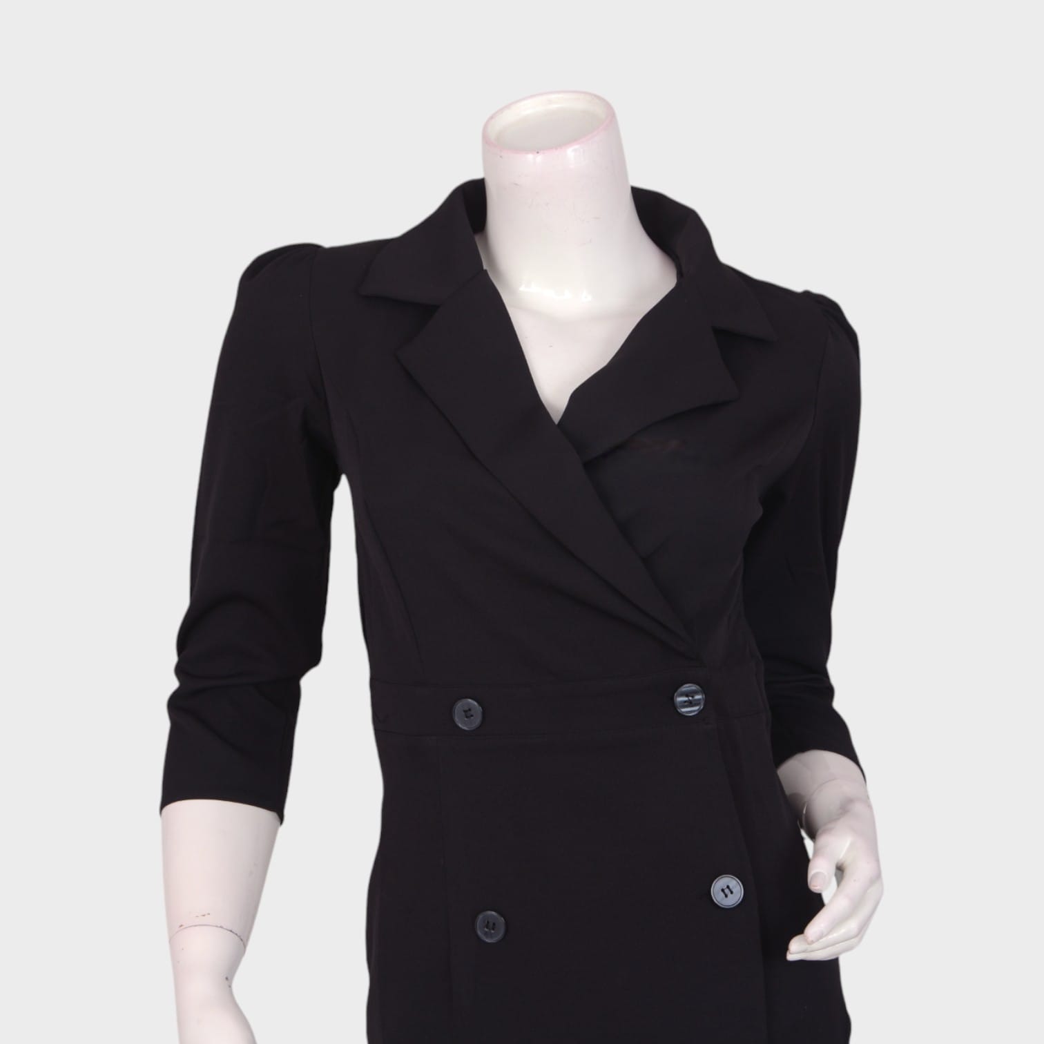 Midnight Authority – Black Blazer Dress