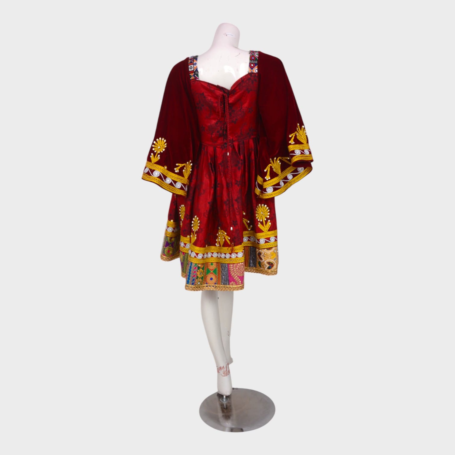 Roya Flame – Short Traditional Afghani Dress