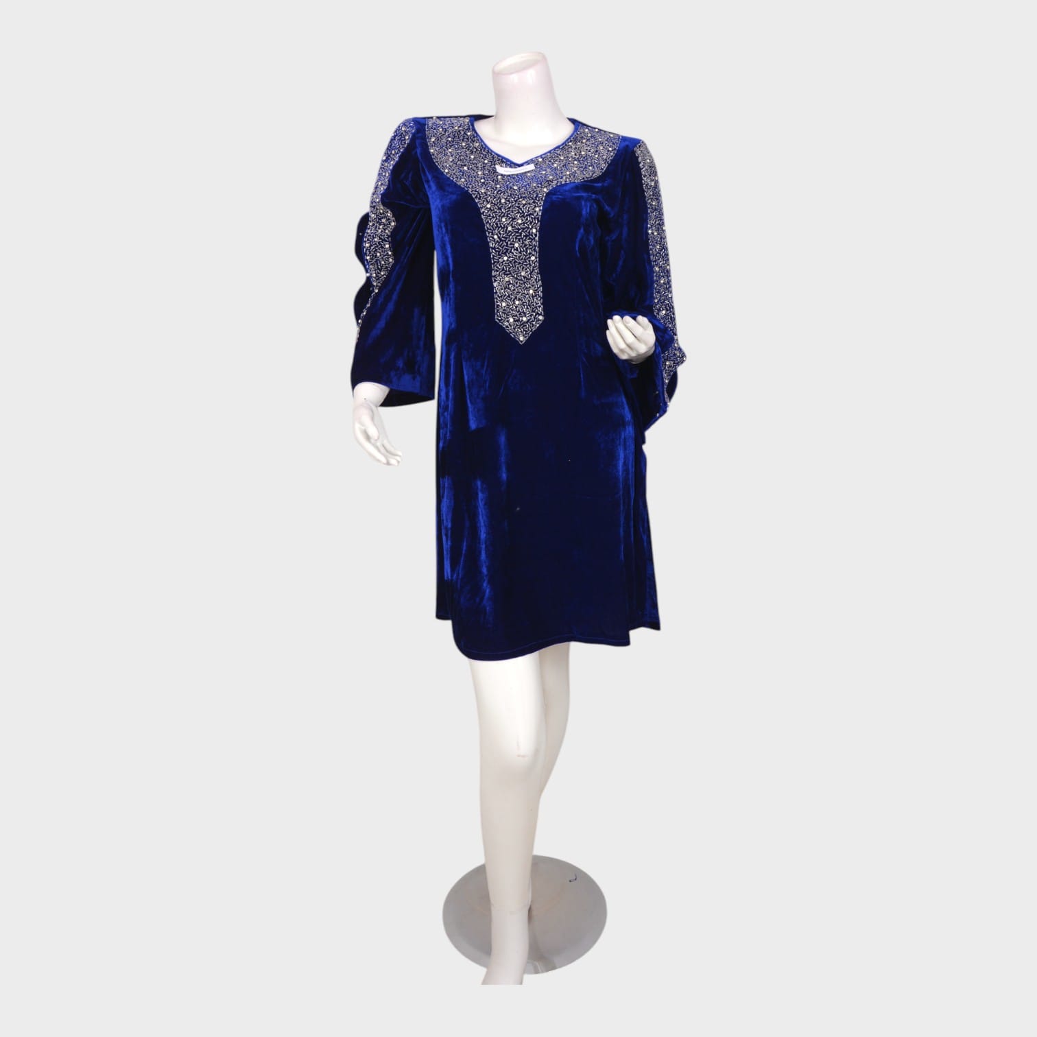 Embellished Velvet Short Dress