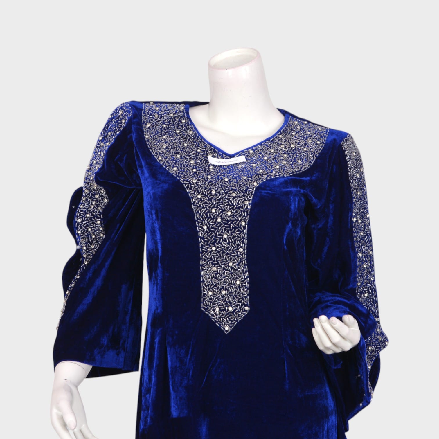 Embellished Velvet Short Dress