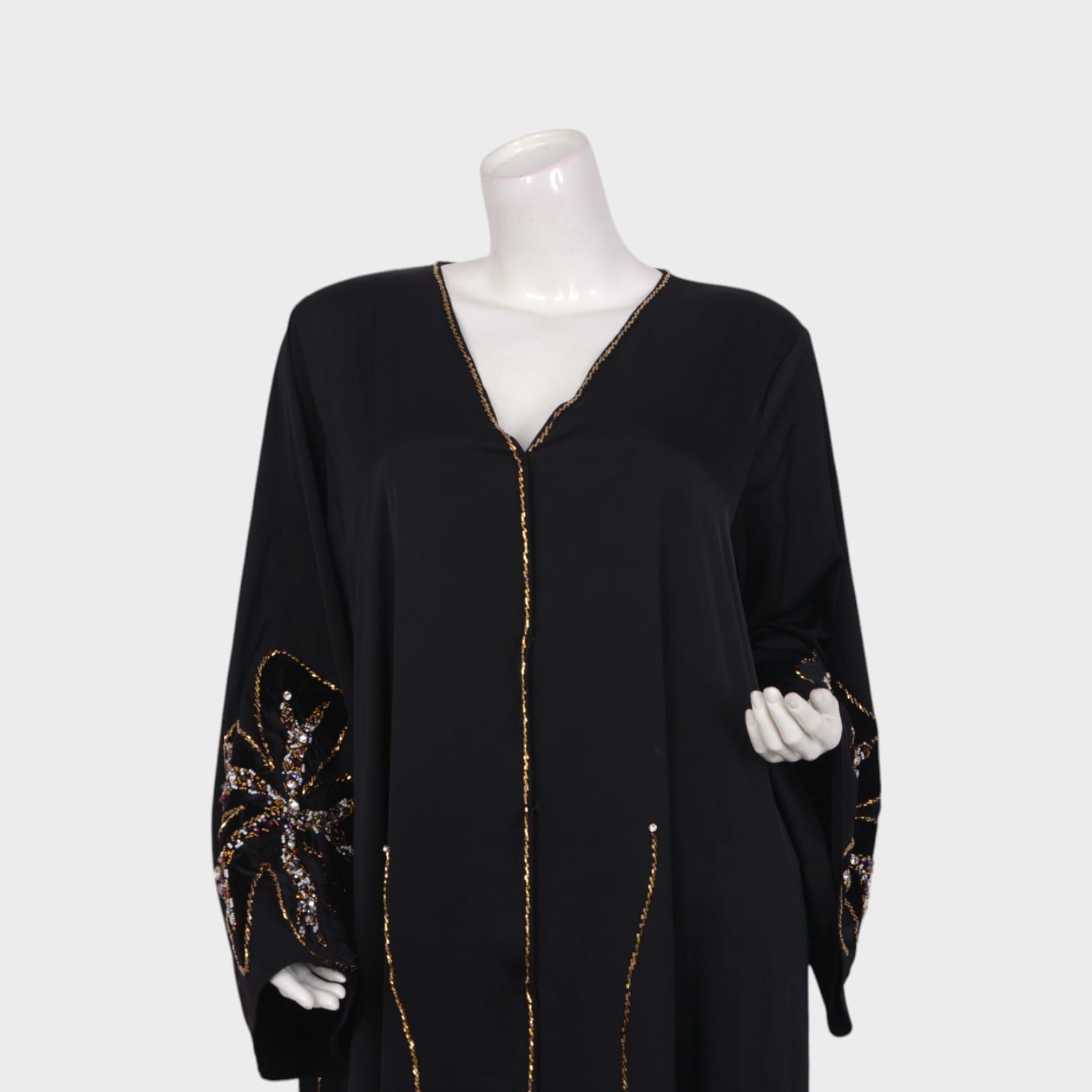 Layali Noir – Embellished Black Chapan (top)