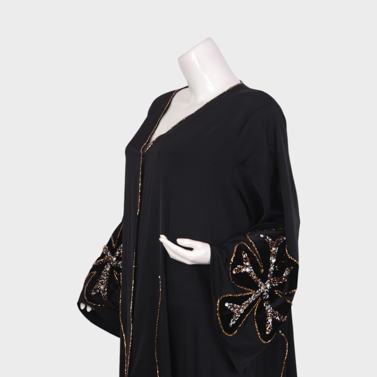 Layali Noir – Embellished Black Chapan (top)