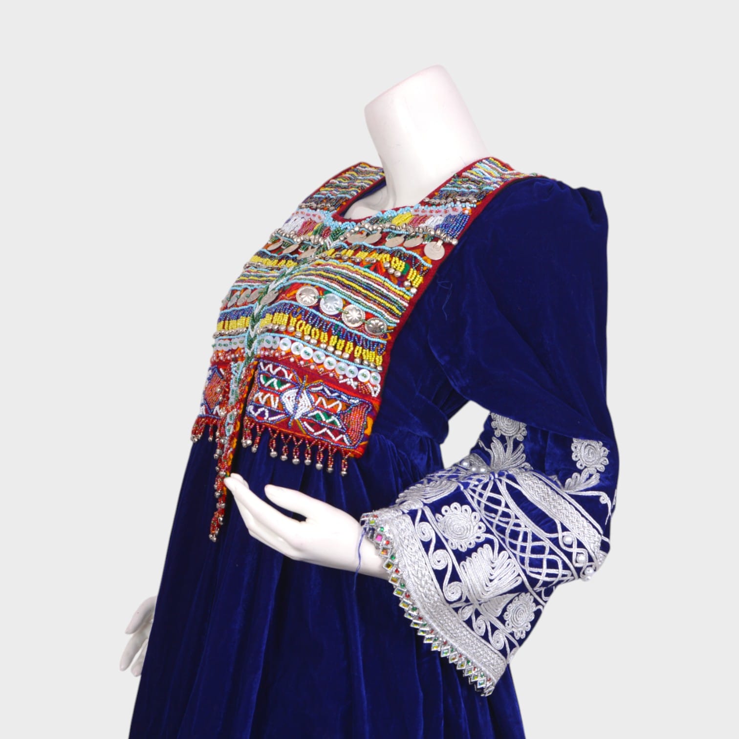 Shireen Sapphire – Short Royal Blue Afghani Dress