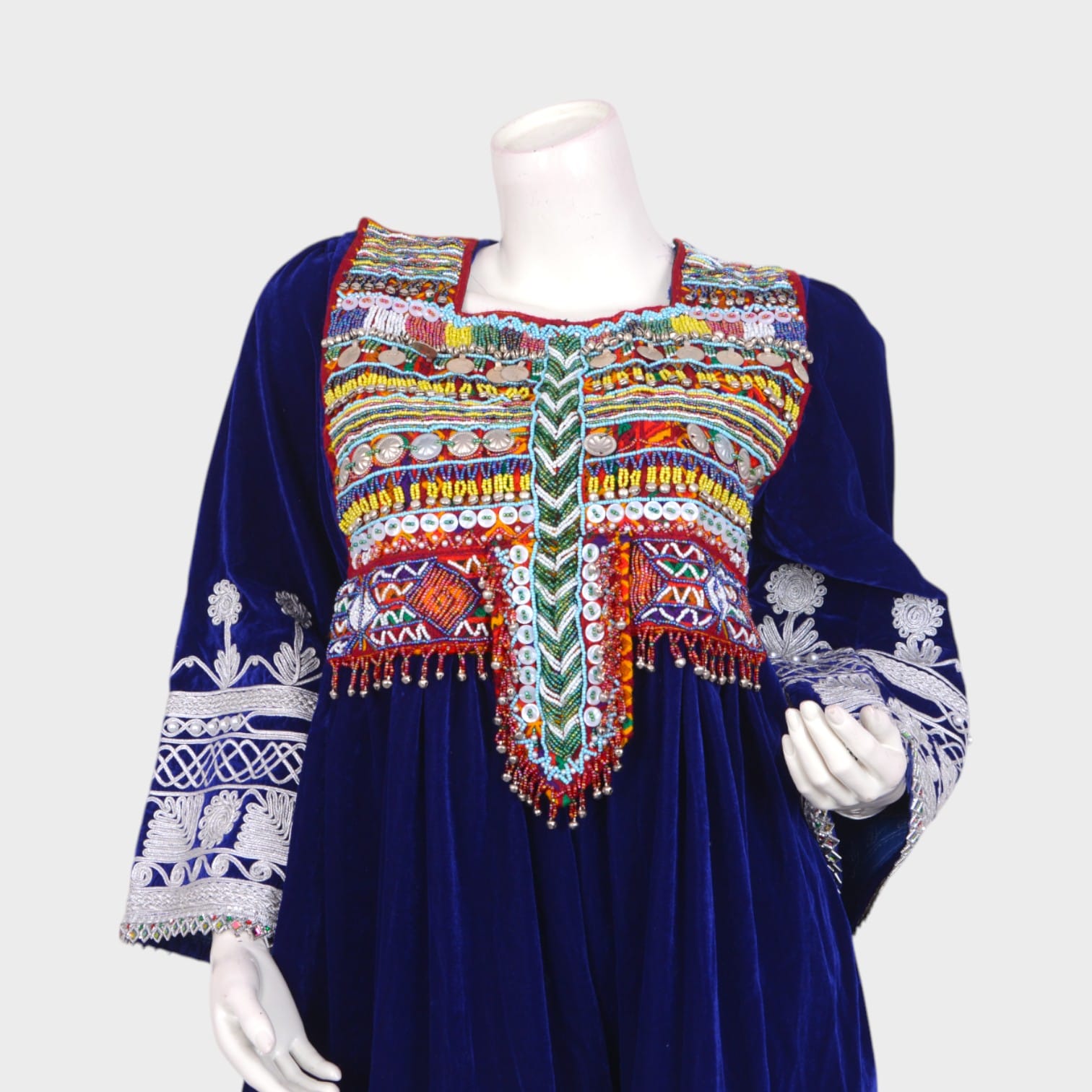 Shireen Sapphire – Short Royal Blue Afghani Dress