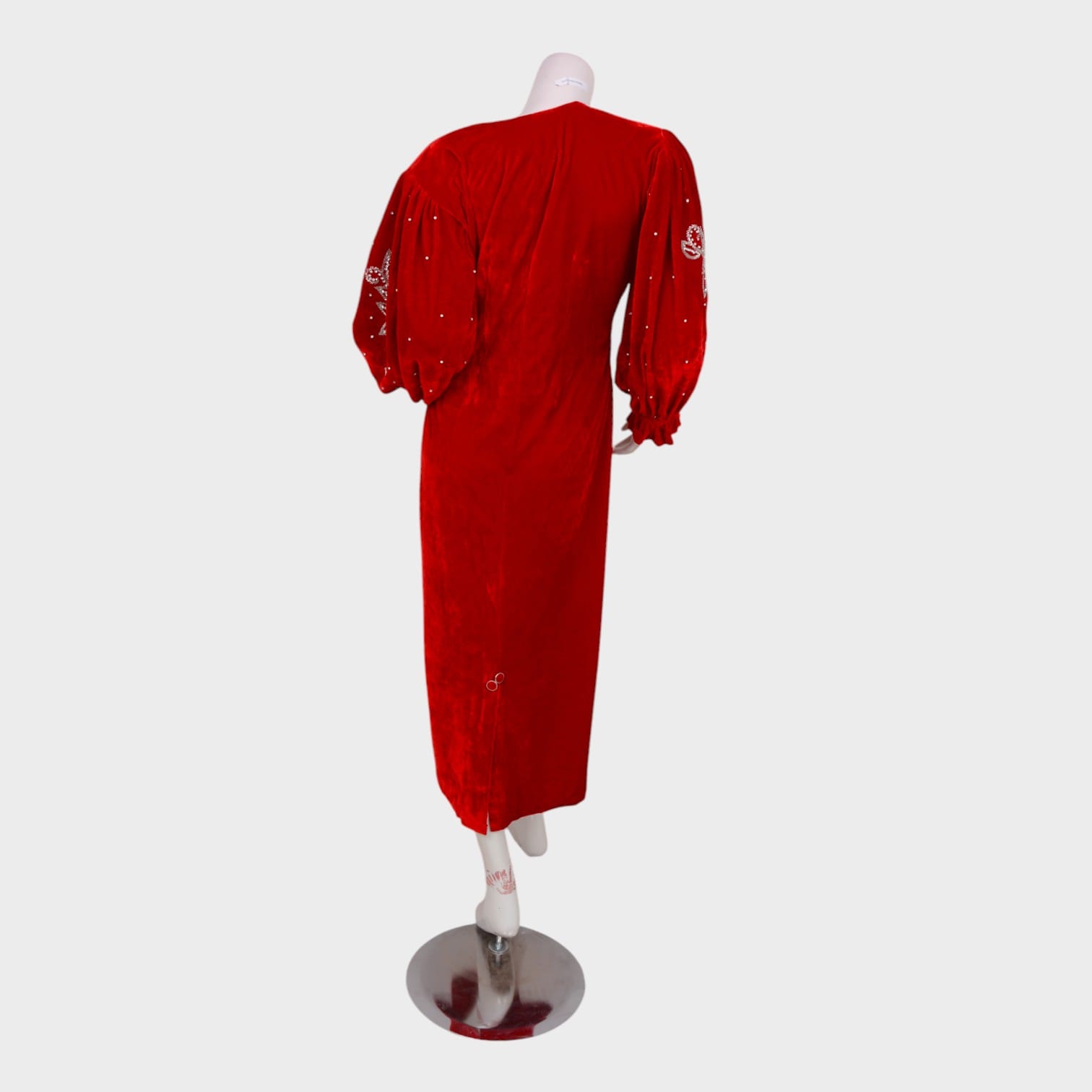 Zunaira Rouge – Red Velvet Embroidered Dress