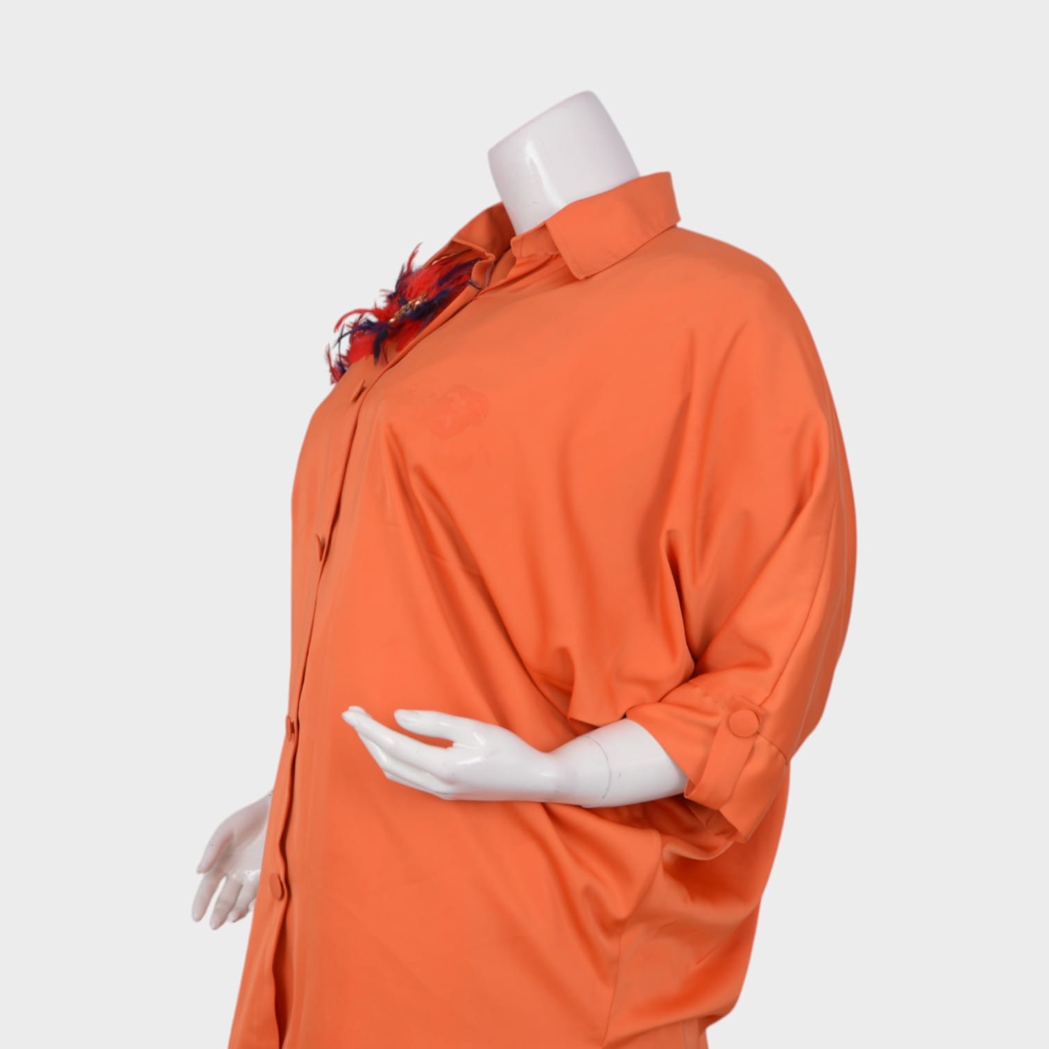 Clementine Flow – Feather Accent Maxi Set